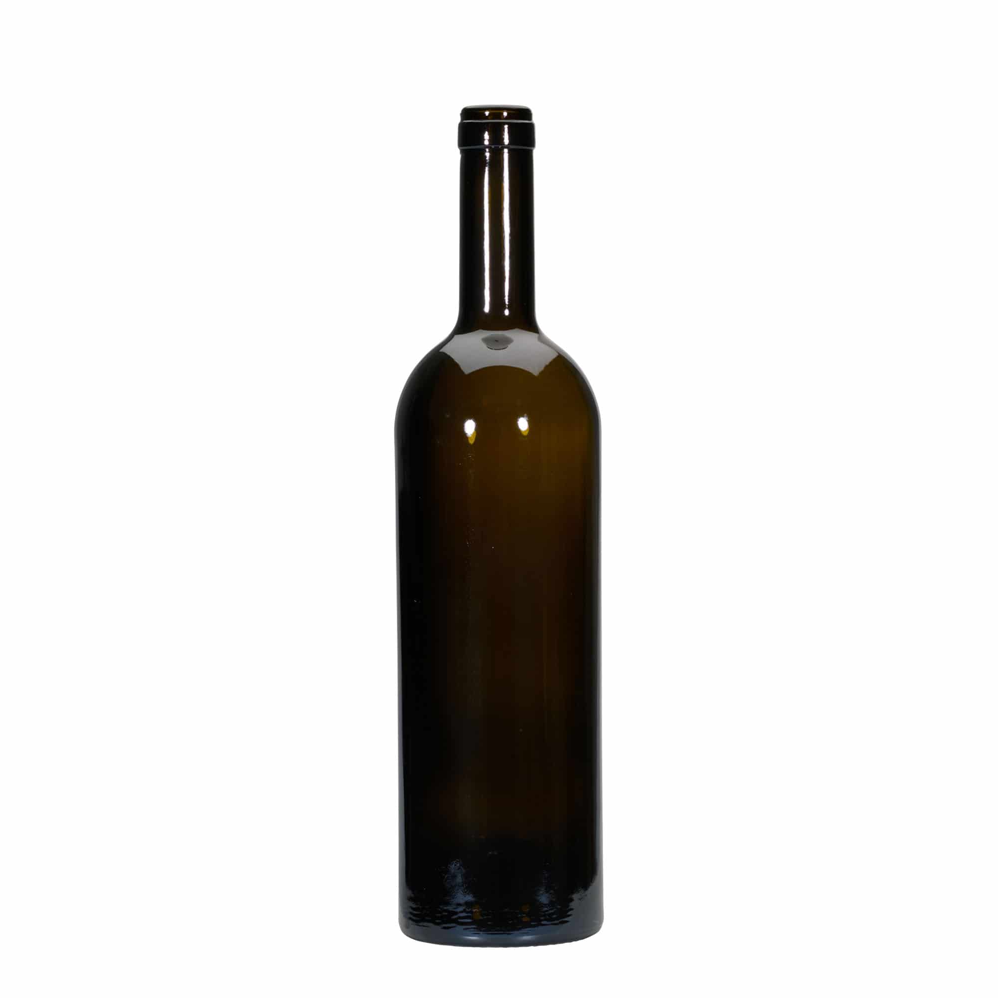 750 ml vinflaske 'Golia', antikgrøn, åbning: Kork