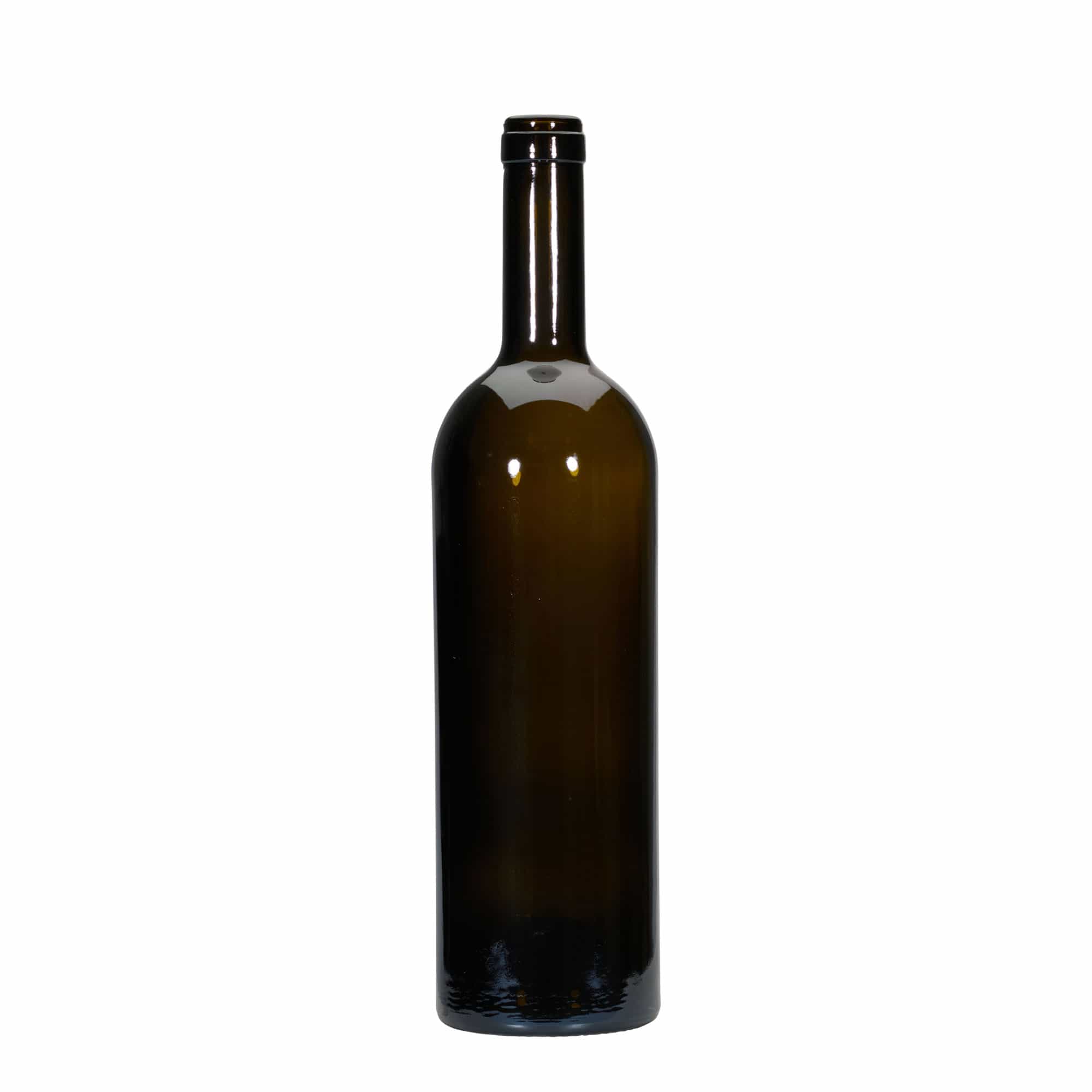 750 ml vinflaske 'Golia', antikgrøn, munding: kork