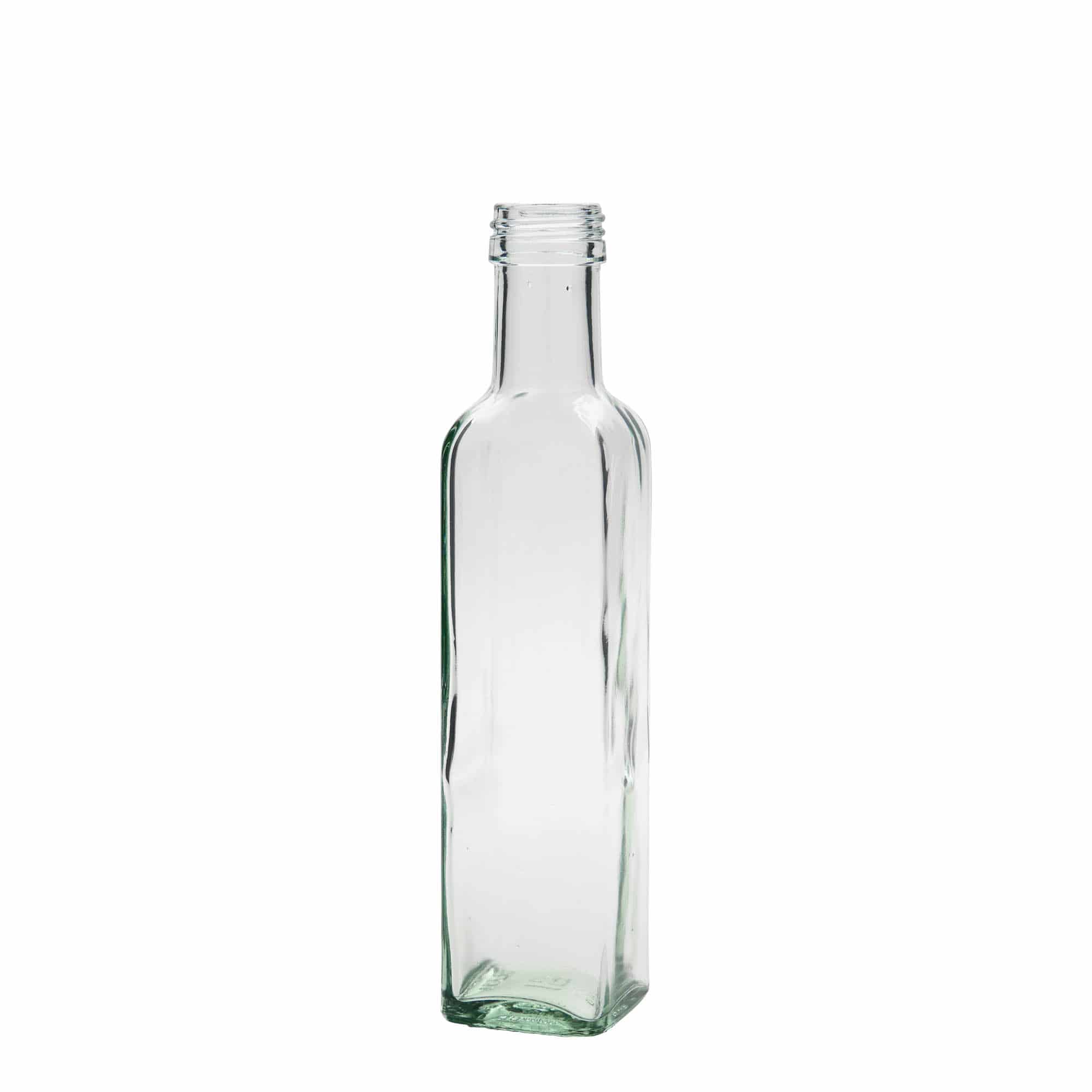 250 ml glasflaske 'Marasca', firkantet, åbning: PP 31,5
