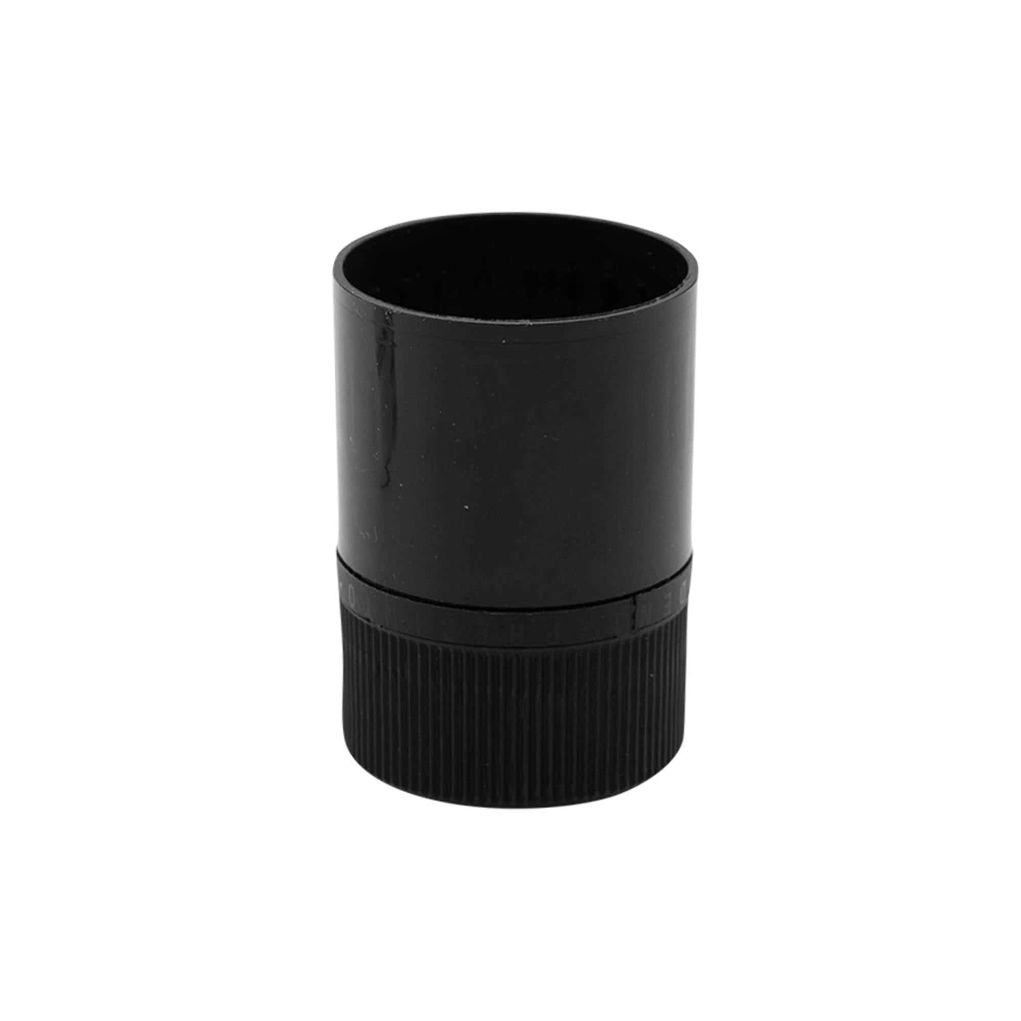 DOP-originalitetsforsegling med tud, PE-plast, sort