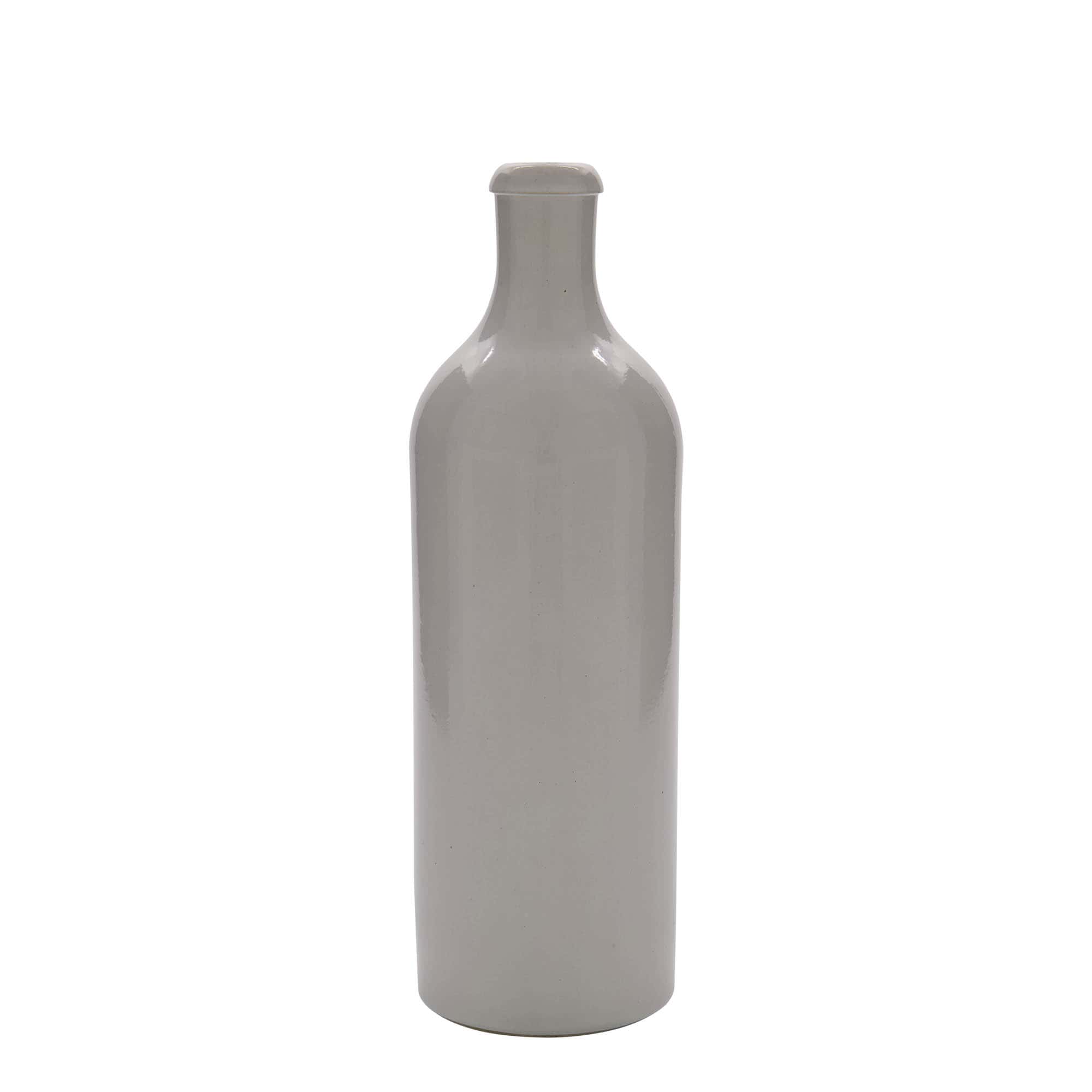 750 ml tonkrukke, stentøj, hvid, åbning: kork