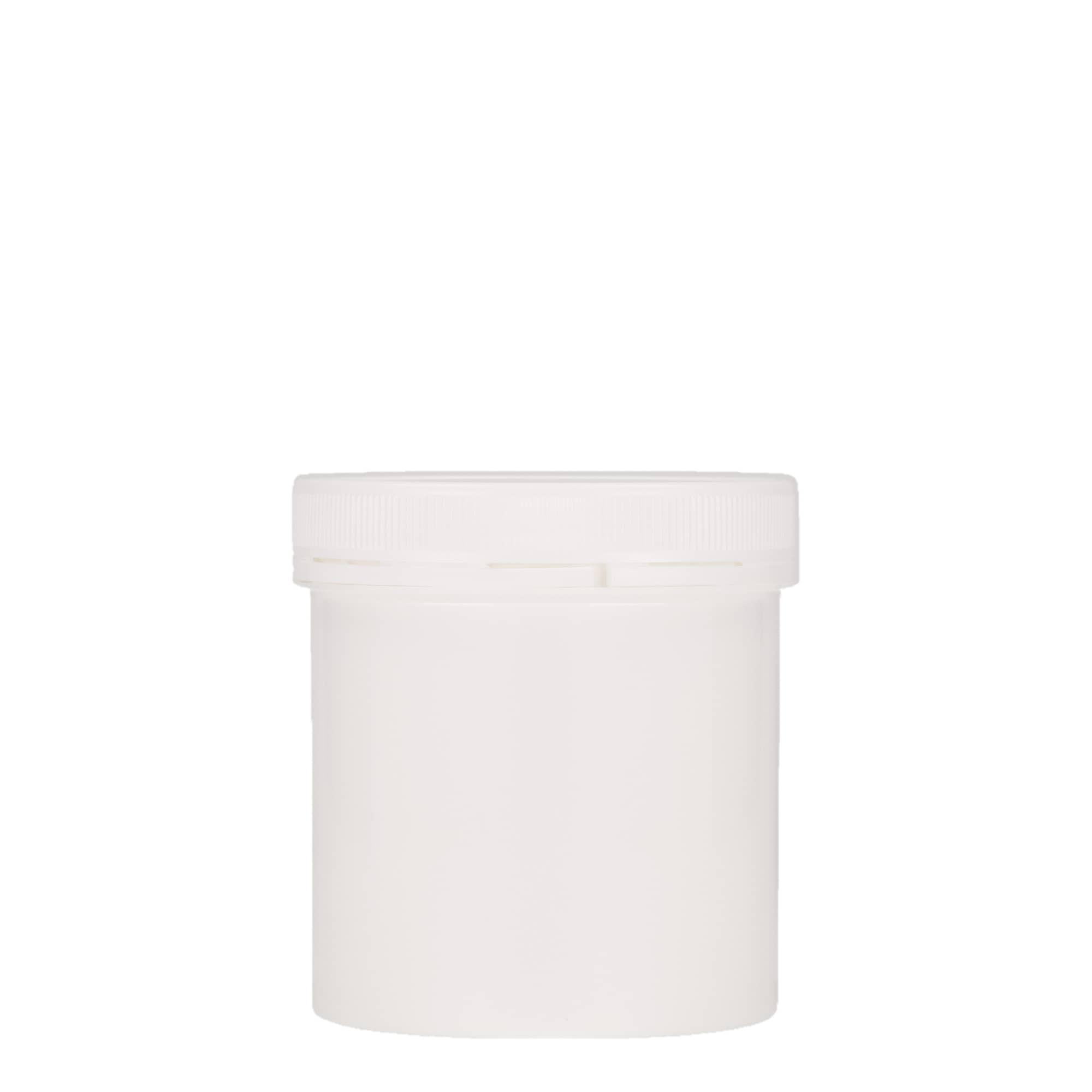 250 ml plastdåse 'Securilock', PP, hvid, åbning: skruelåg