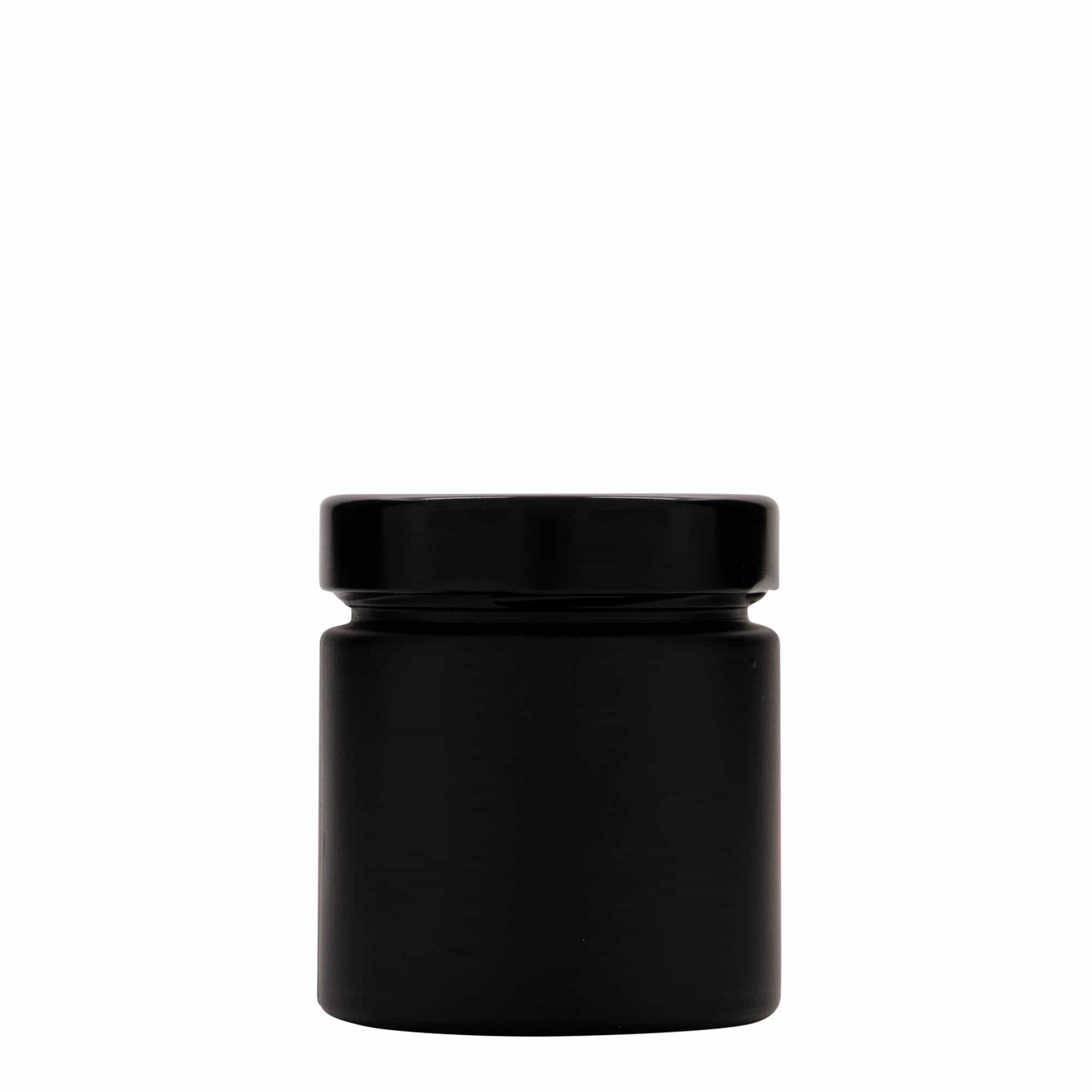 212 ml rundt glas 'Aurora', sort, åbning: Deep-twist-off (DTO 66)
