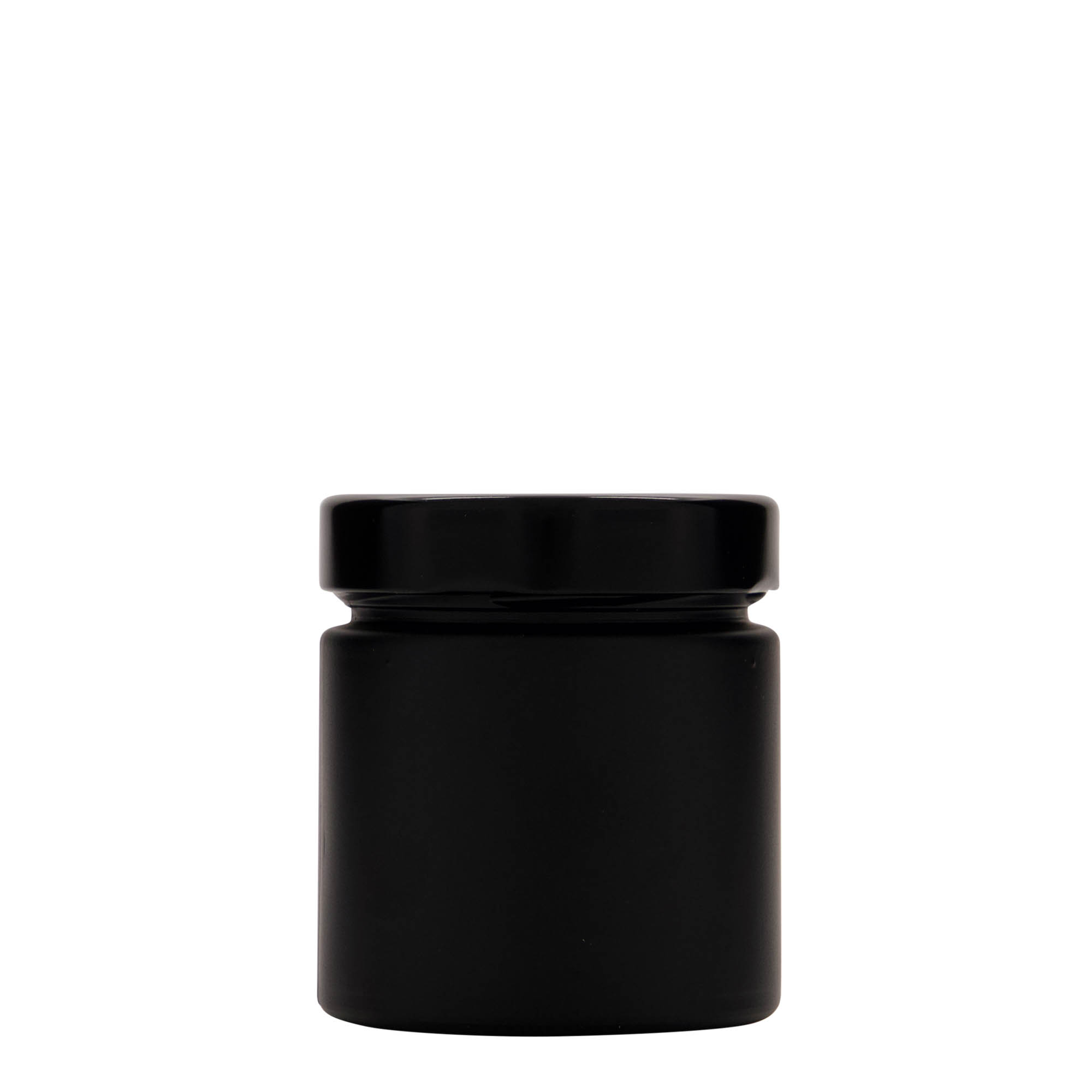 220 ml rundt glas »Aurora«, sort, åbning: Deep-Twist-off (DTO 66)