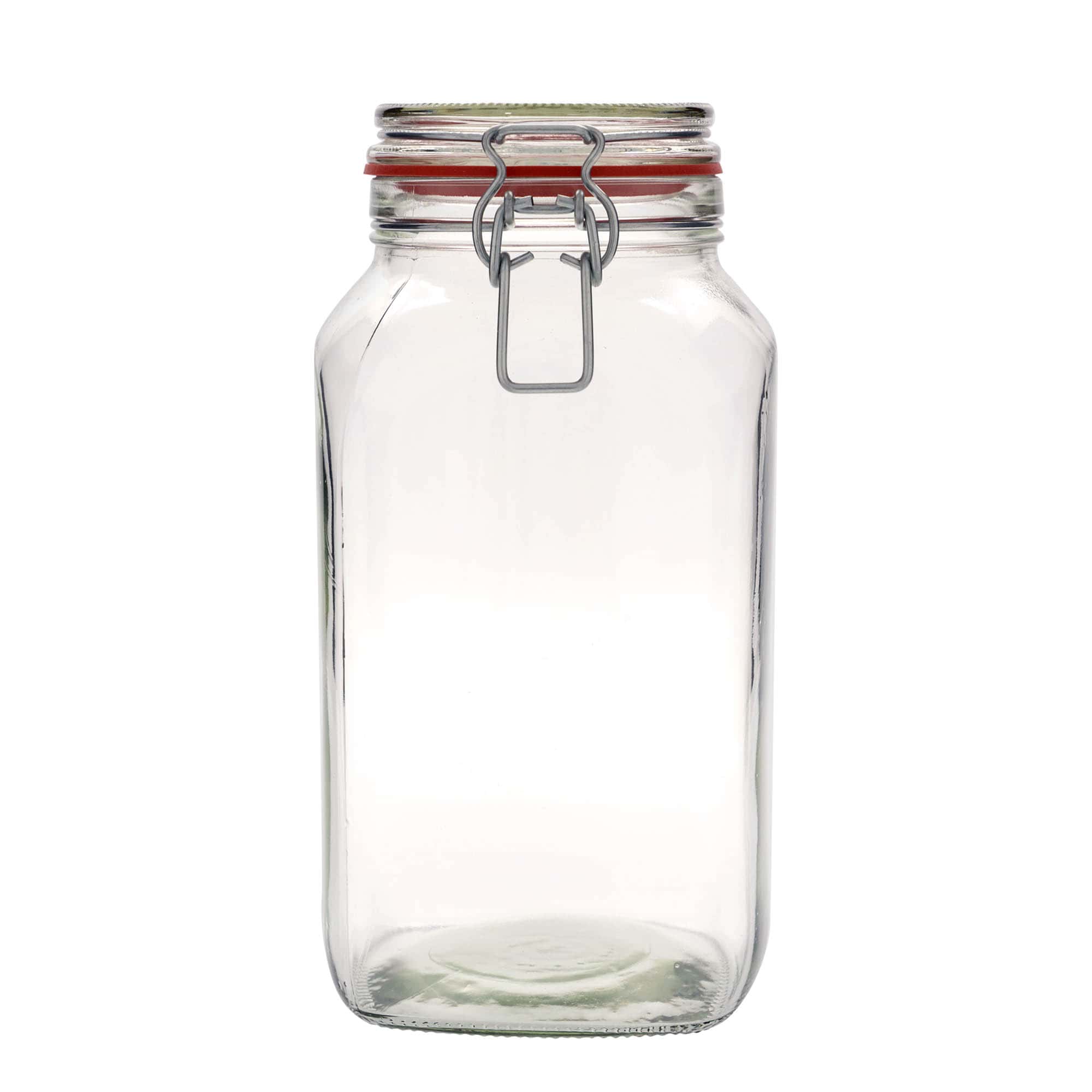 2.590 ml patentglas #, firkantet, åbning: patentlukning