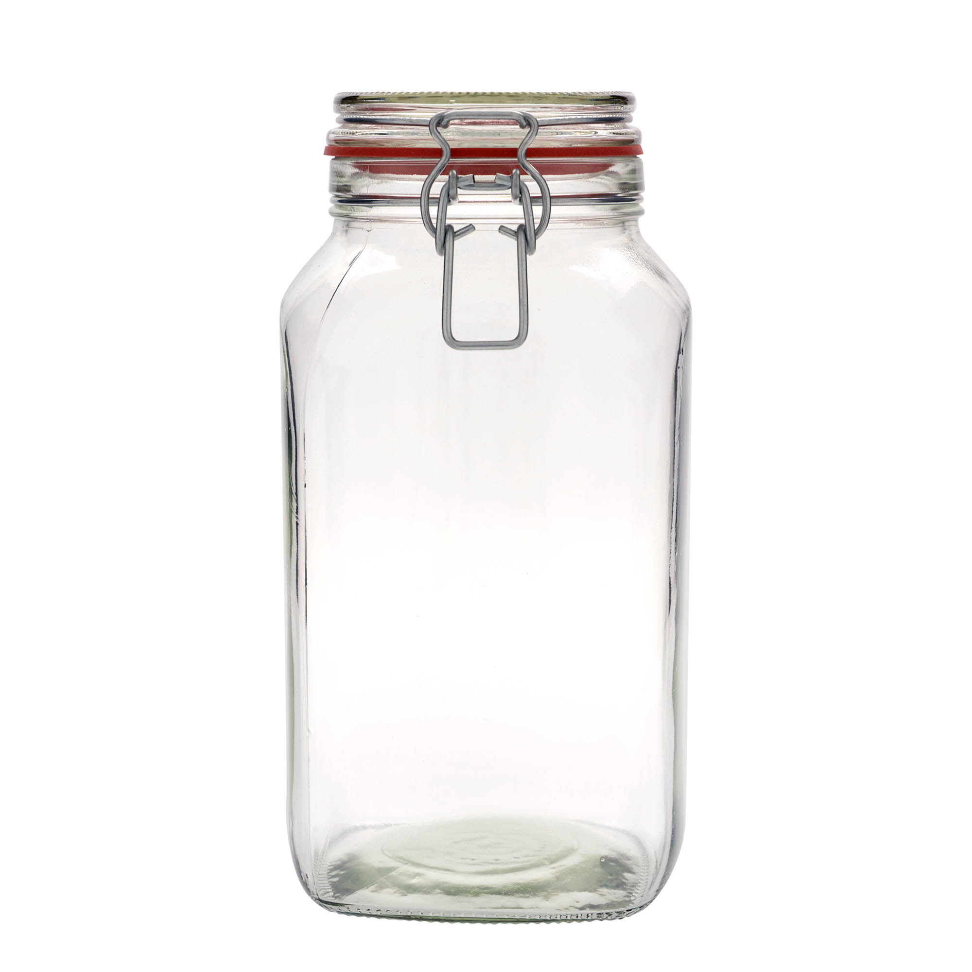 2.590 ml patentglas, firkantet, åbning: patentlukning