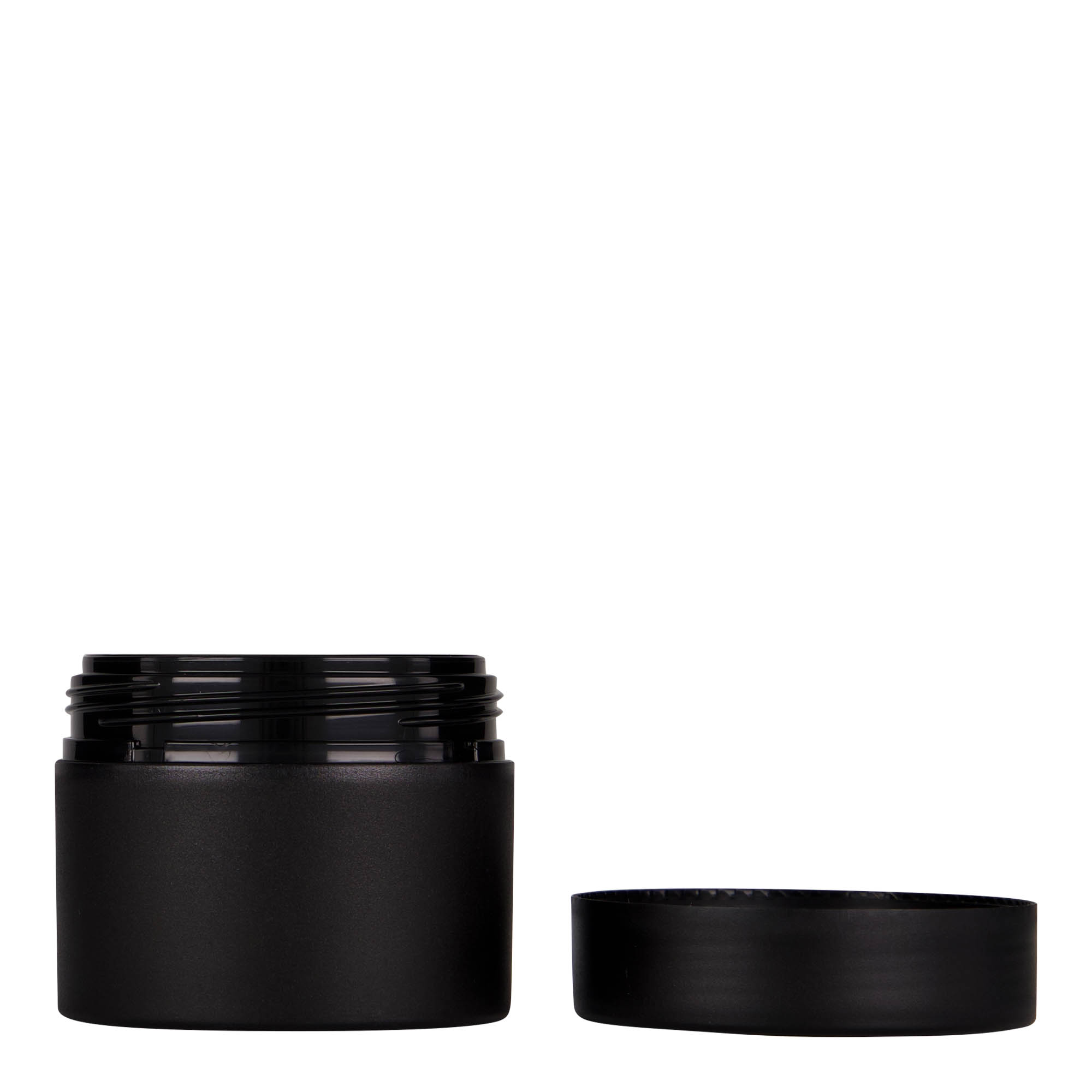 100 ml plastikbeholder 'Antonella', PP, sort, åbning: skruelåg