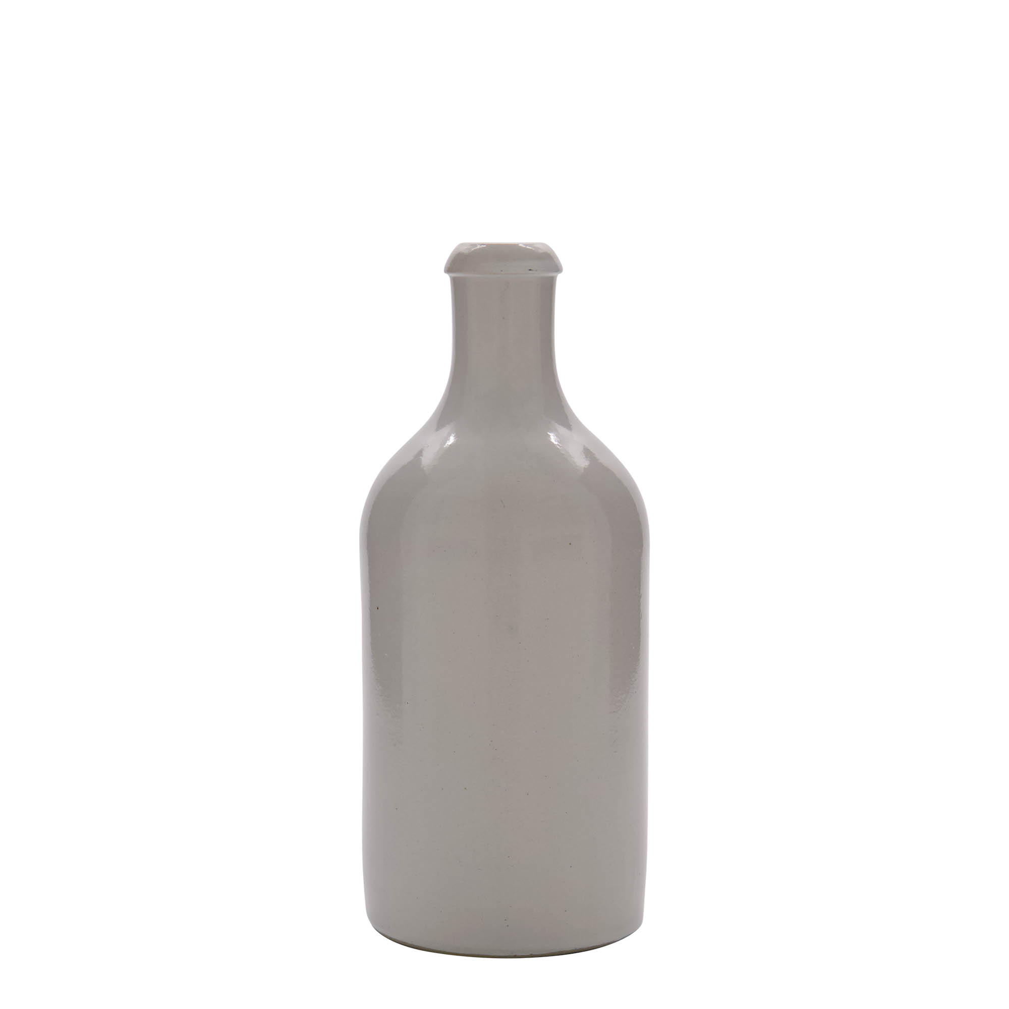 500 ml tonkrukke, stentøj, hvid, åbning: kork 500 ml tonkrukke, stentøj, hvid, åbning: kork