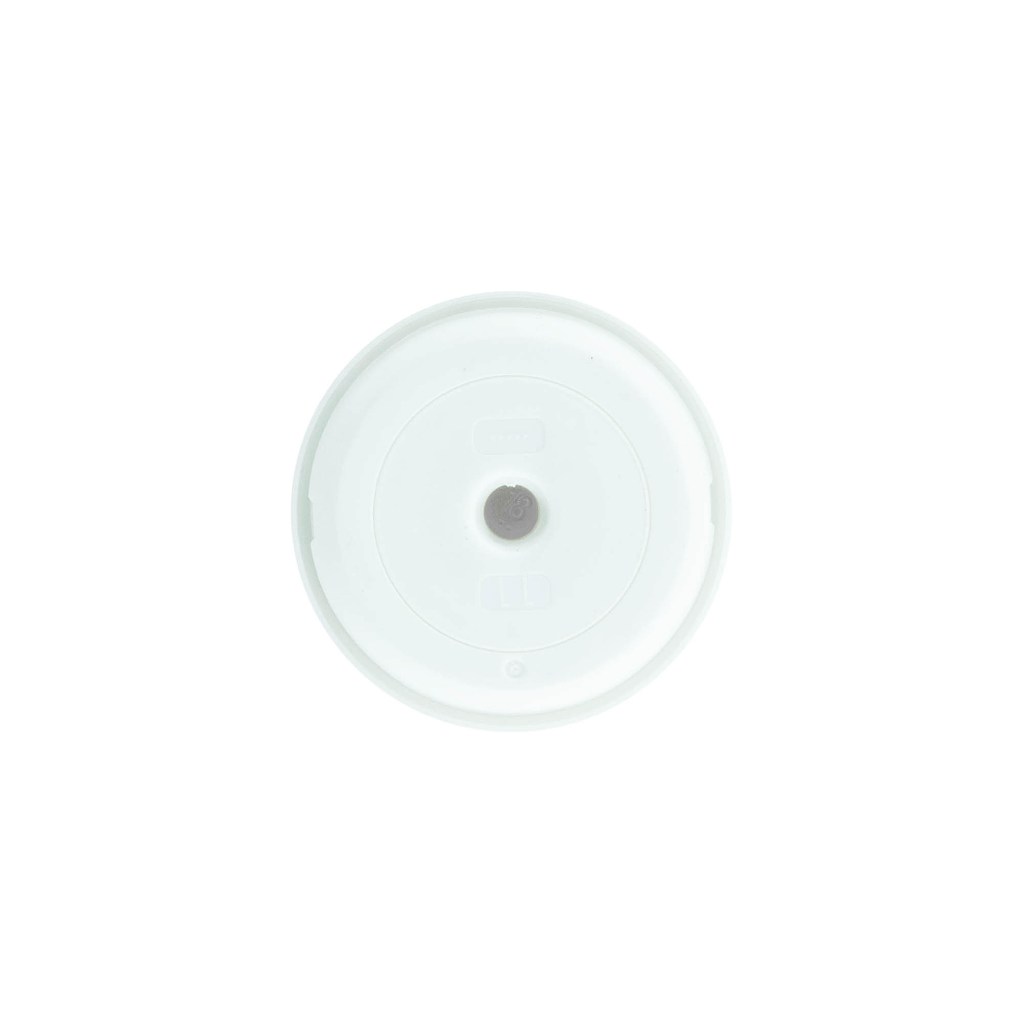 Airless dispenser pumpehoved „Mezzo“, type D, PP-plast, hvid med mat sølvmetaliseret låg