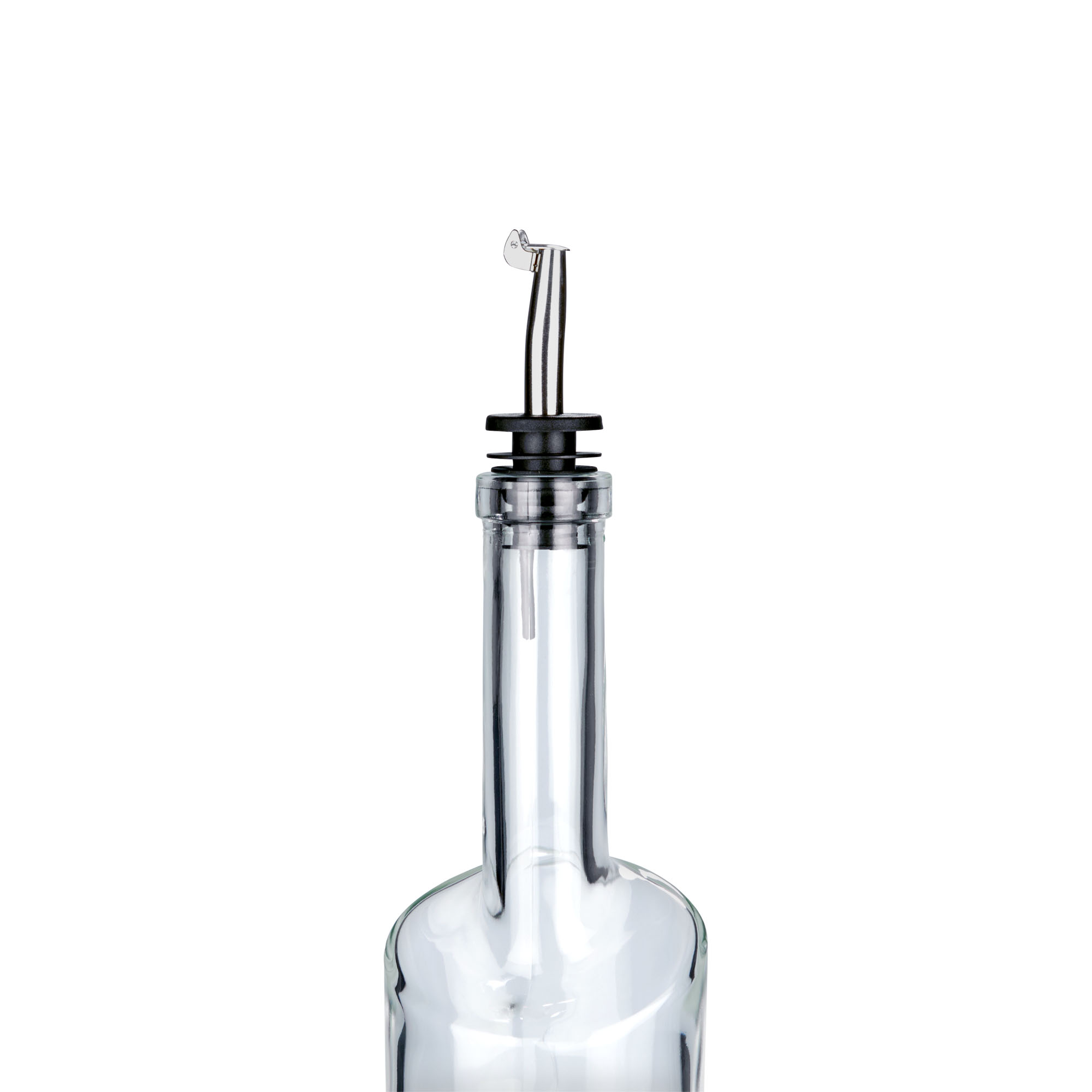 Hældetud i rustfrit stål med metalhætte, rustfrit stål, sølv