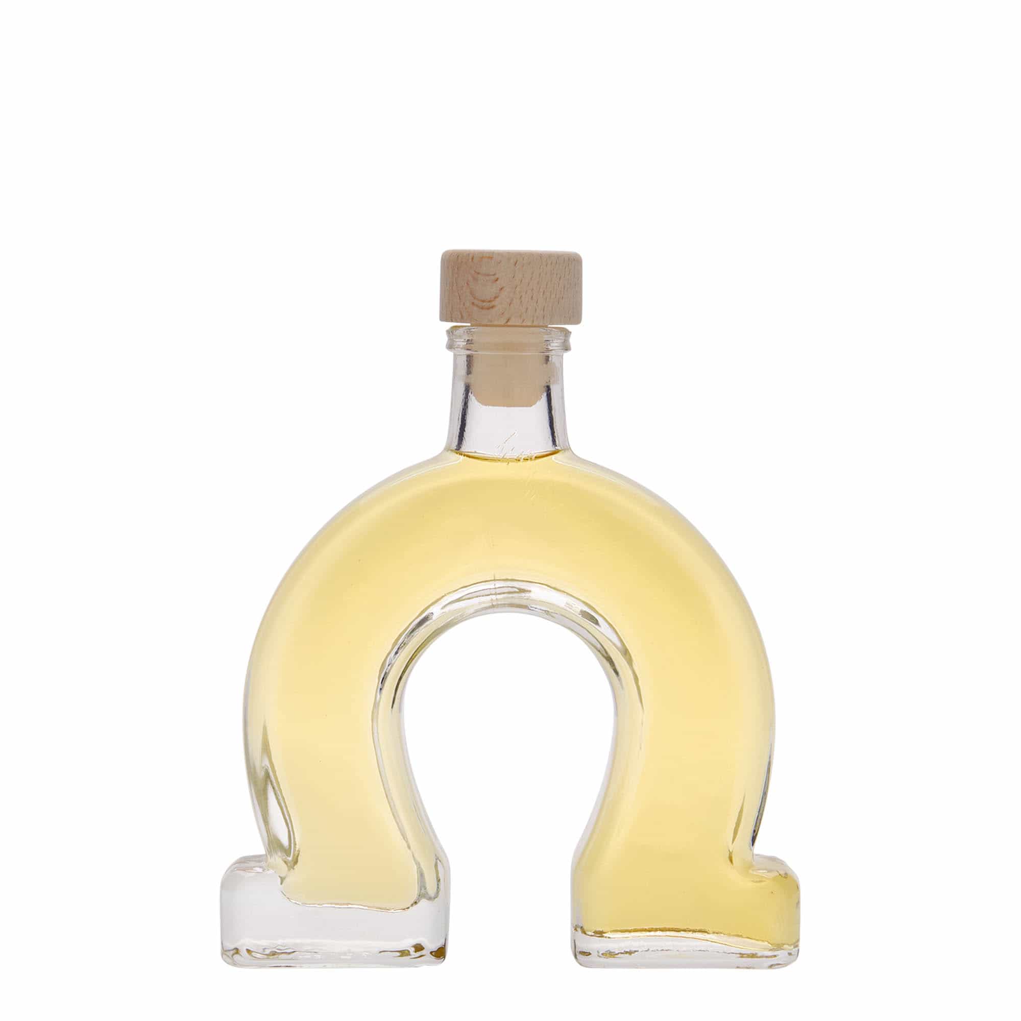 100 ml glasflaske 'Hestesko', åbning: Kork