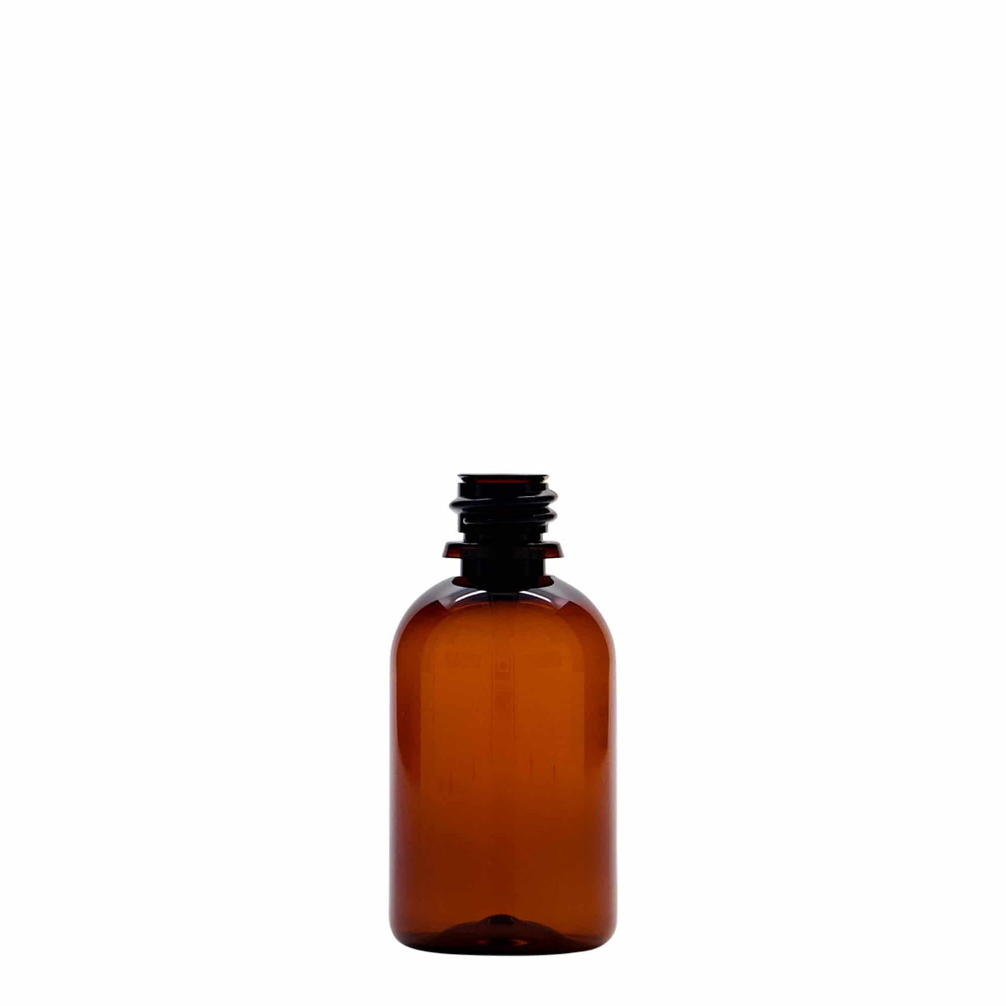 50 ml PET-medicinflaske 'Easy Living', brun, plastik, åbning: DIN 18