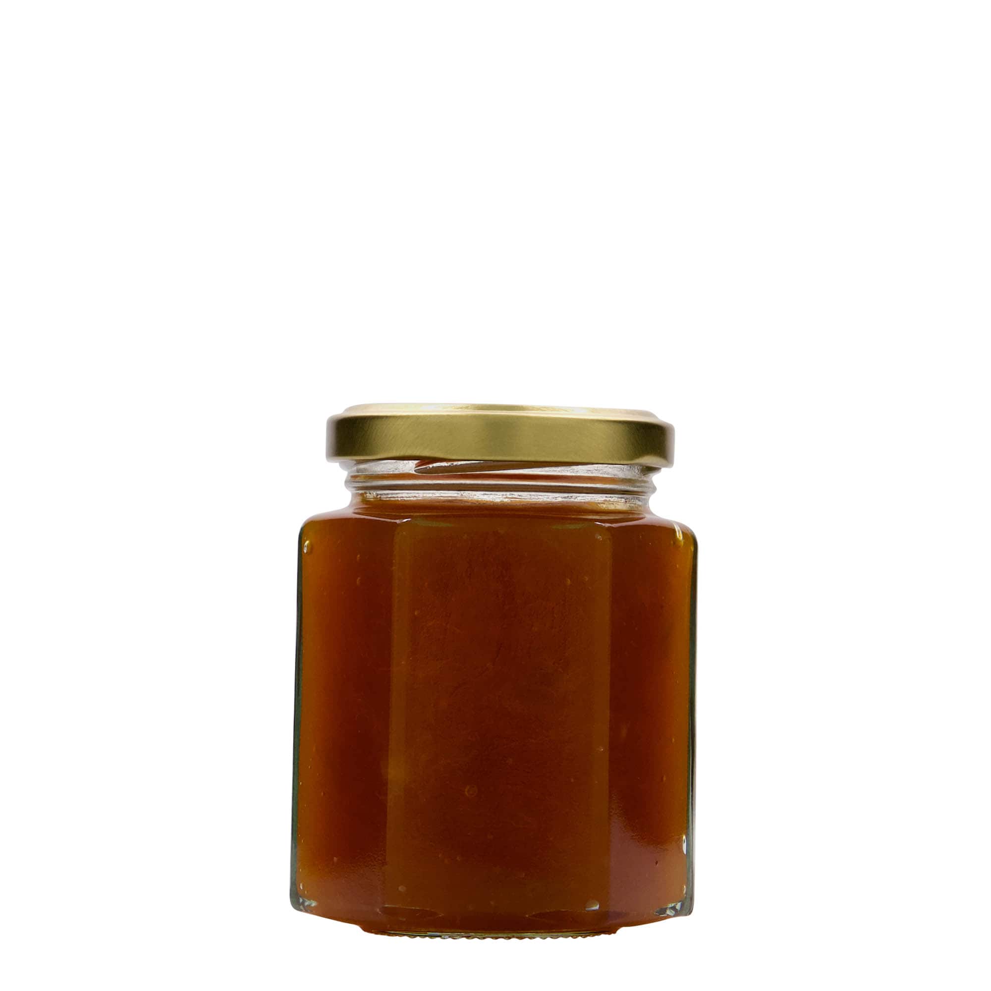 191 ml sekskantet glas, åbning: Twist-Off (TO 58)