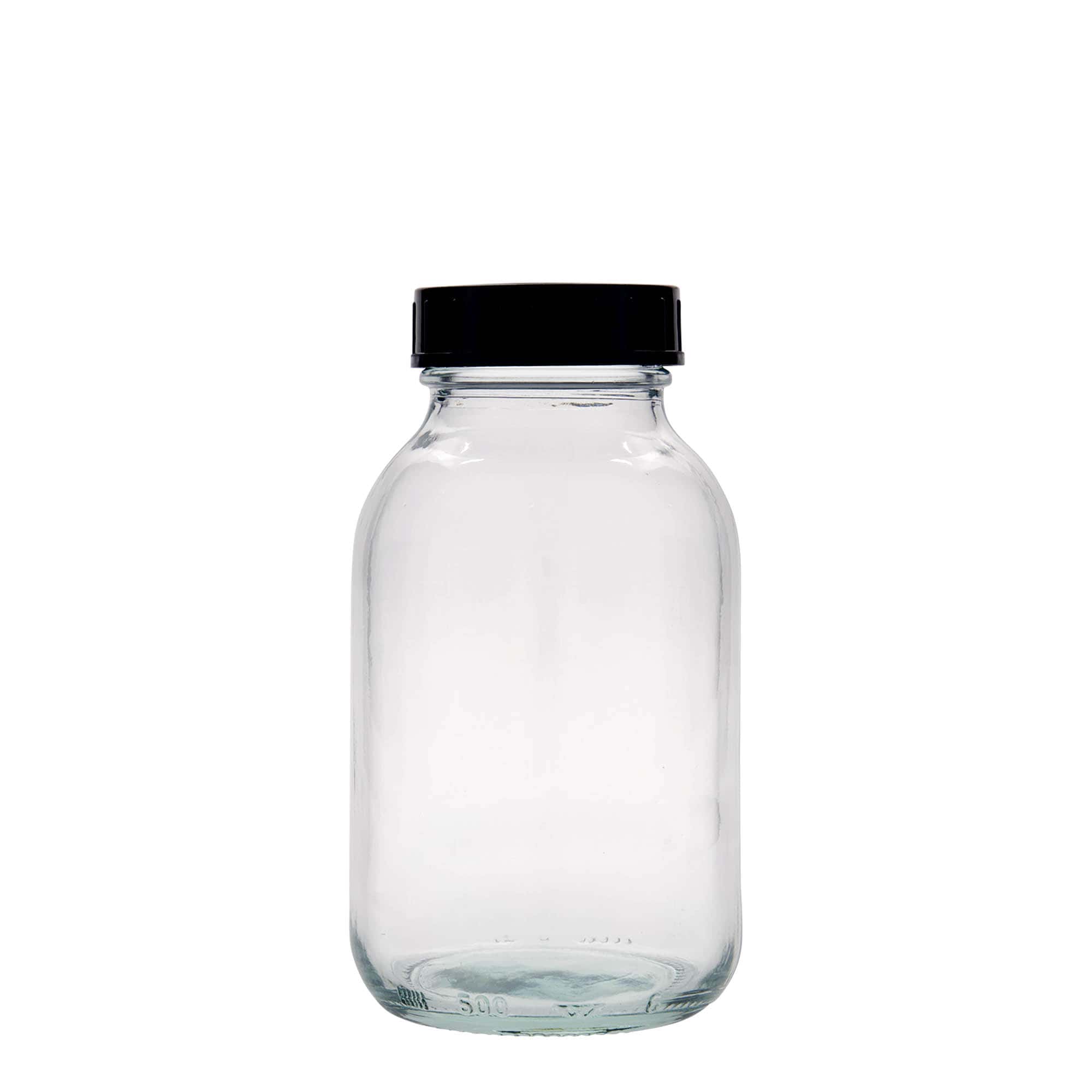 500 ml bredhalset glas, åbning: DIN 55