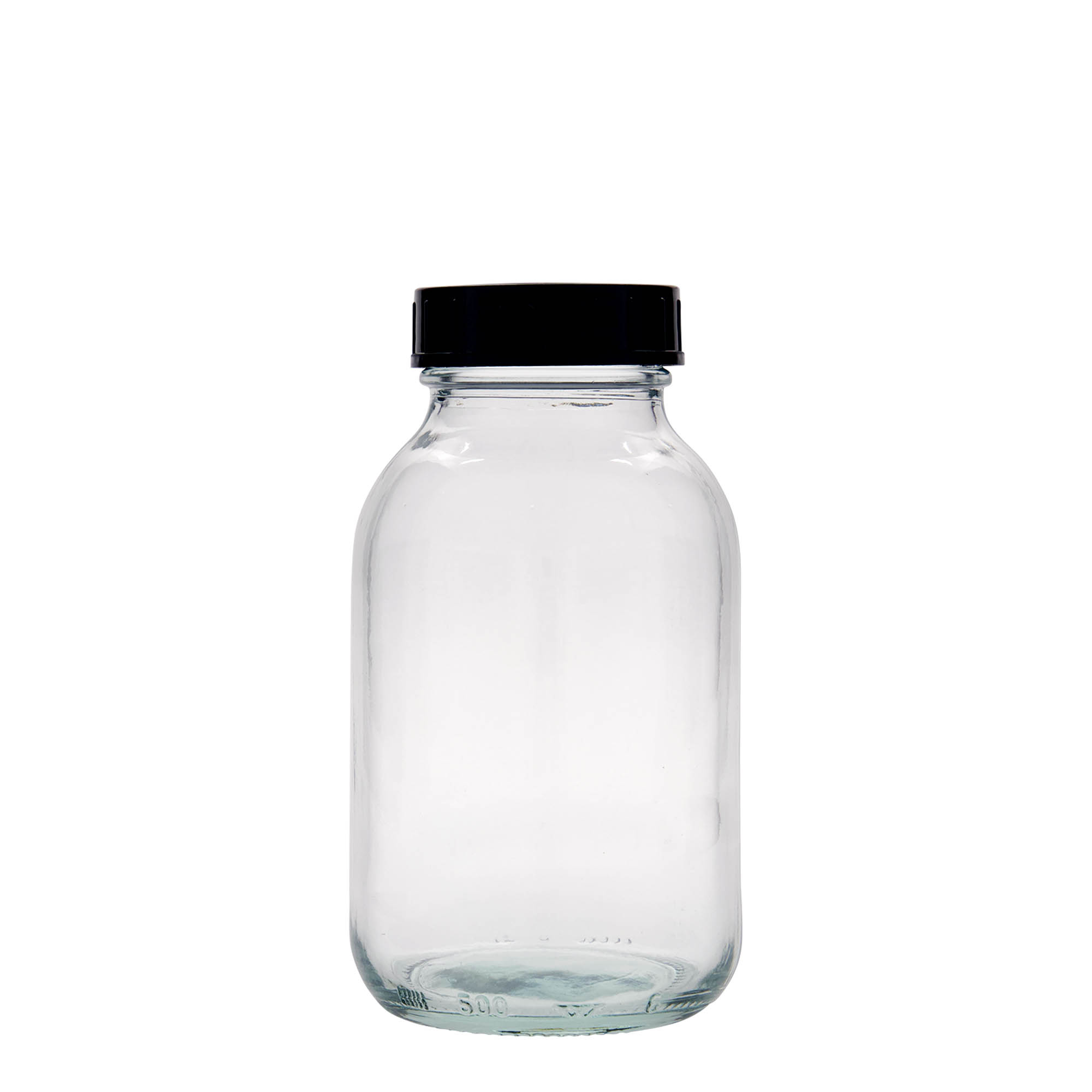 500 ml bredhalsglas, åbning: DIN 55 500 ml bredhalsglas, åbning: DIN 55
