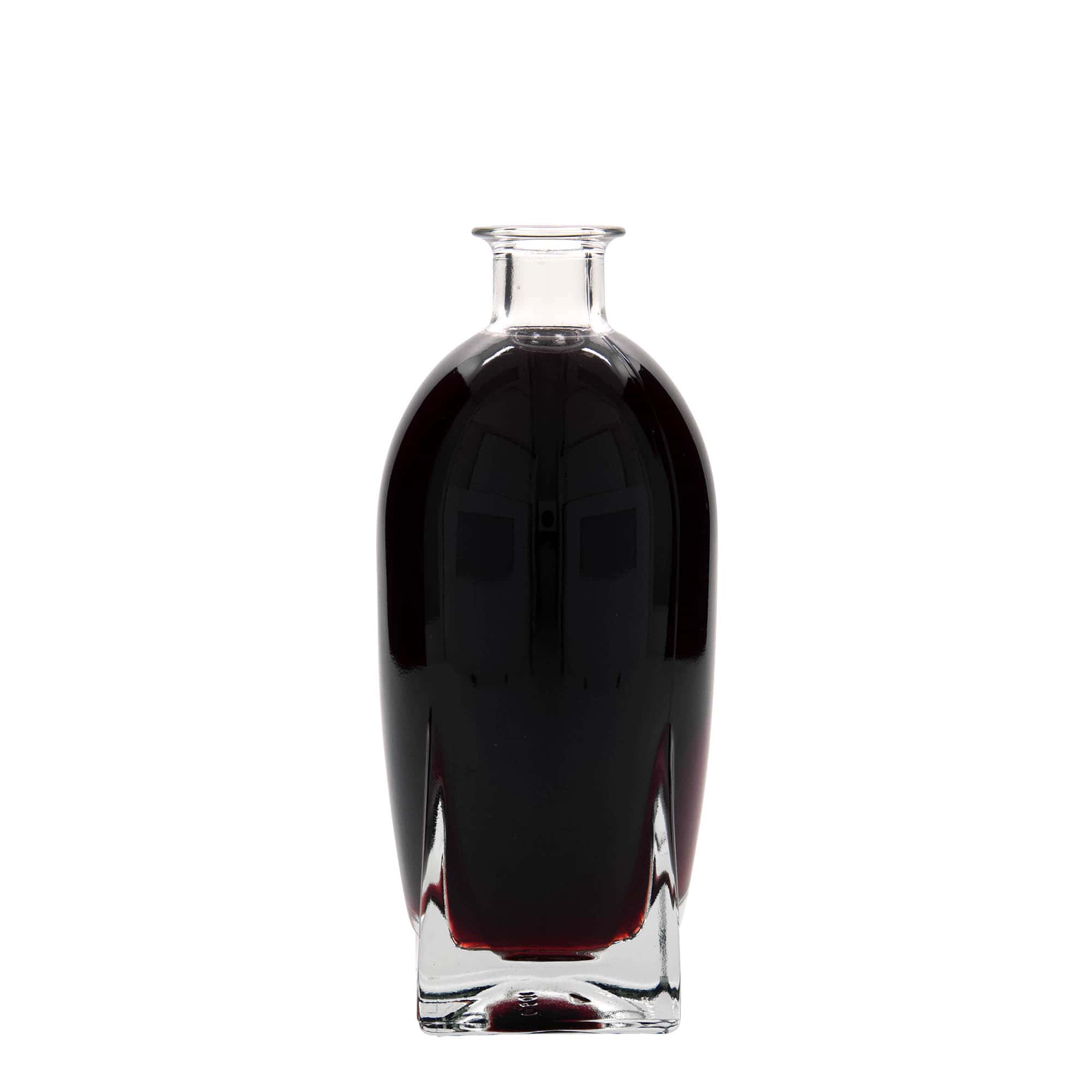 500 ml glasflaske 'Zino', firkantet, åbning: kork