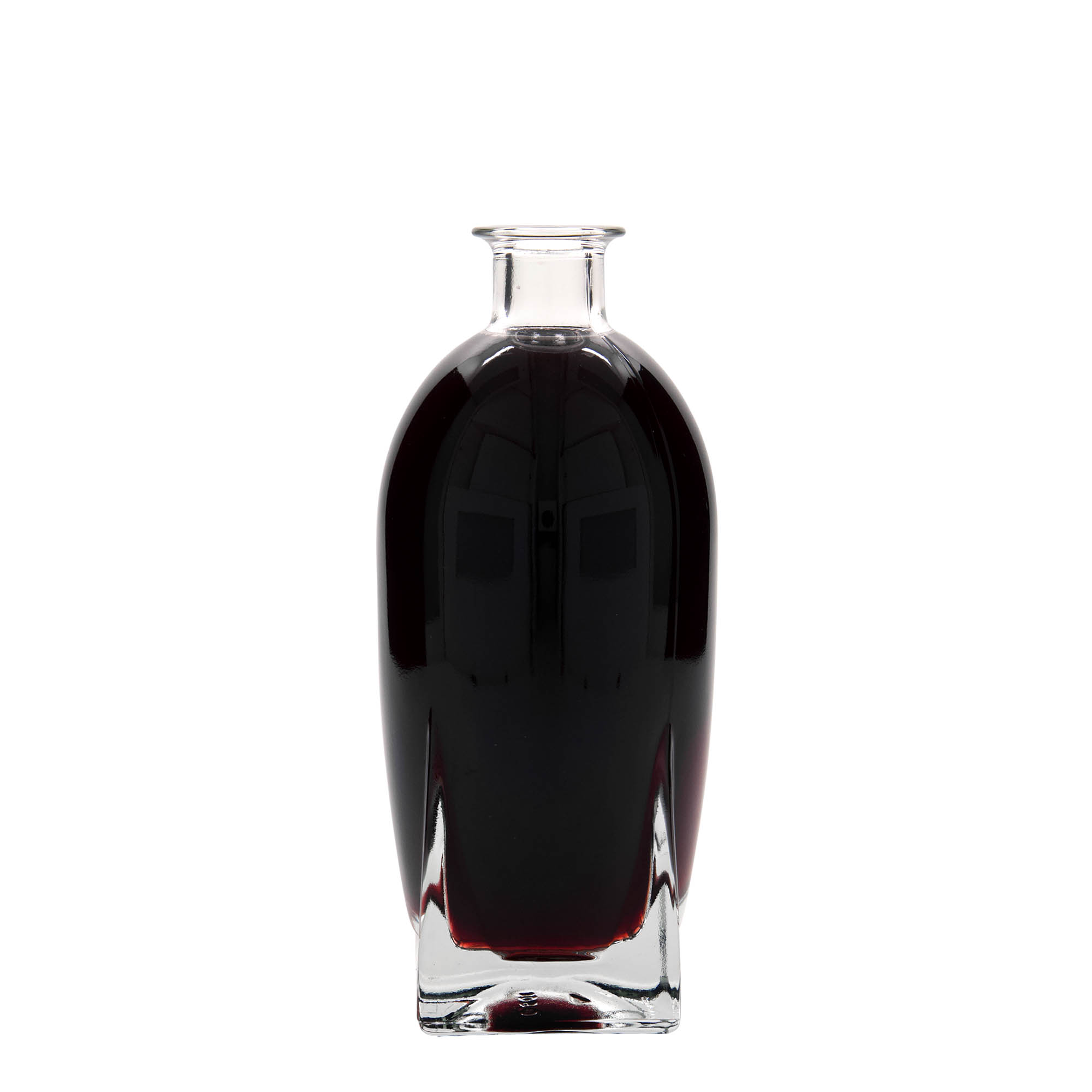 500 ml glasflaske 'Zino', firkantet, åbning: kork 500 ml glasflaske 'Zino', firkantet, åbning: kork