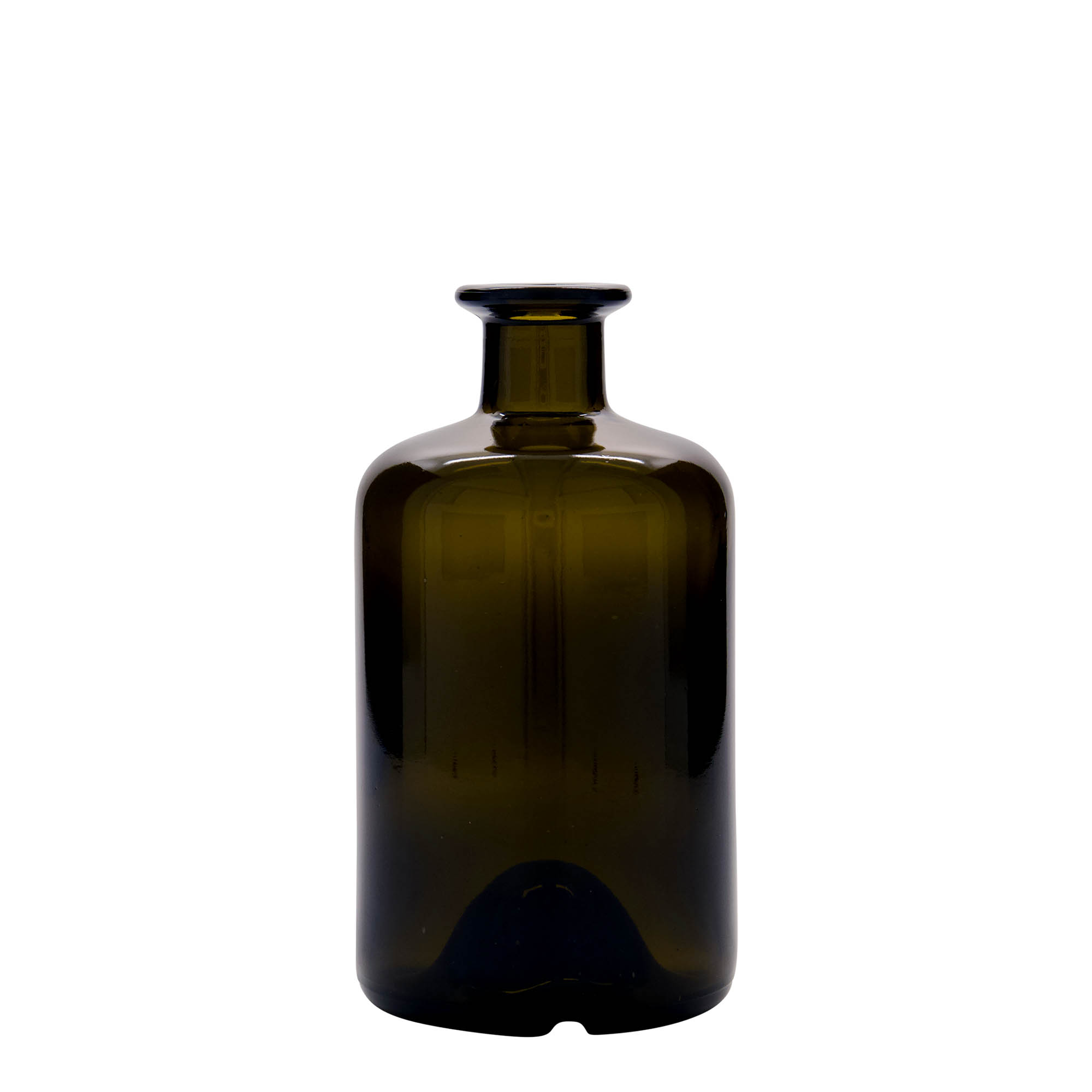 500 ml glasflaske apoteker, antikgrøn, åbning: kork 500 ml glasflaske apoteker, antikgrøn, åbning: kork