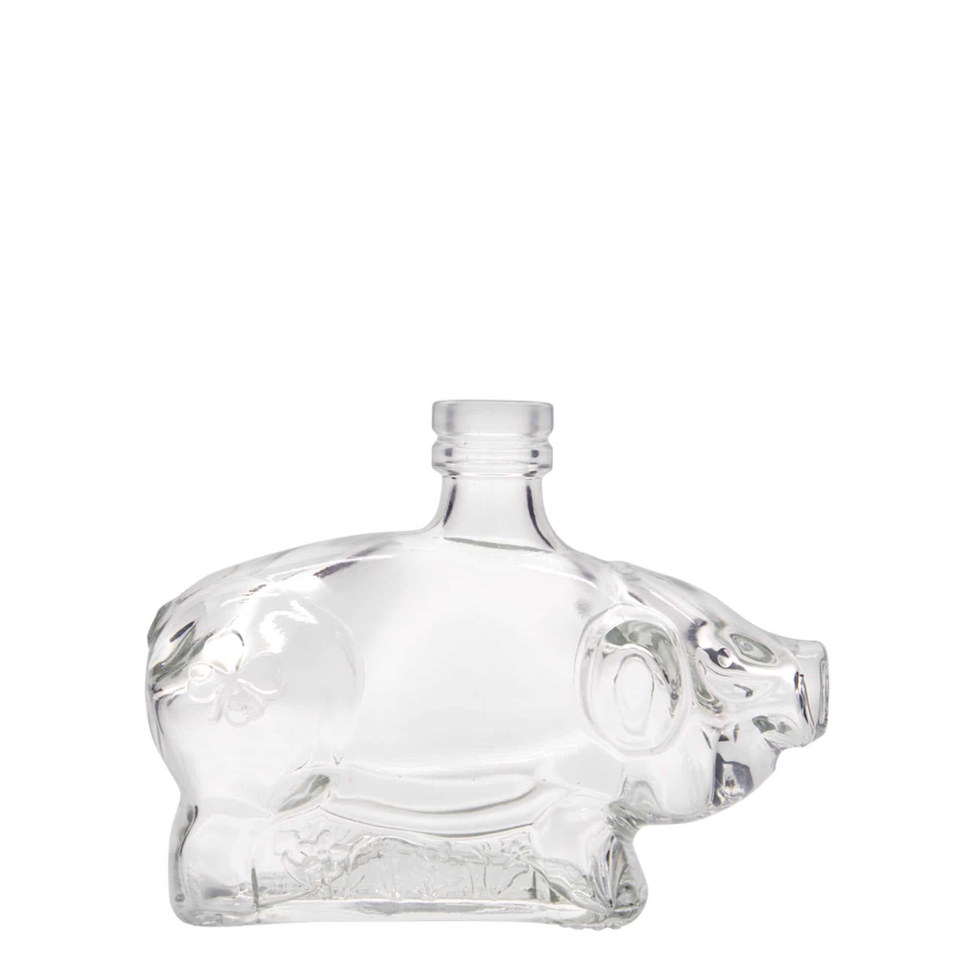 200 ml glasflaske 'Sparegris', åbning: Kork 200 ml glasflaske 'Sparegris', åbning: Kork