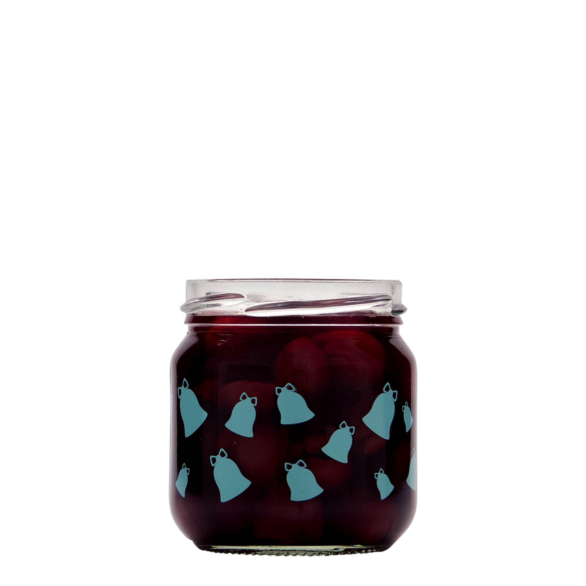 212 ml rundt glas, motiv: Kling, klokke, åbning: Twist-Off (TO 66)