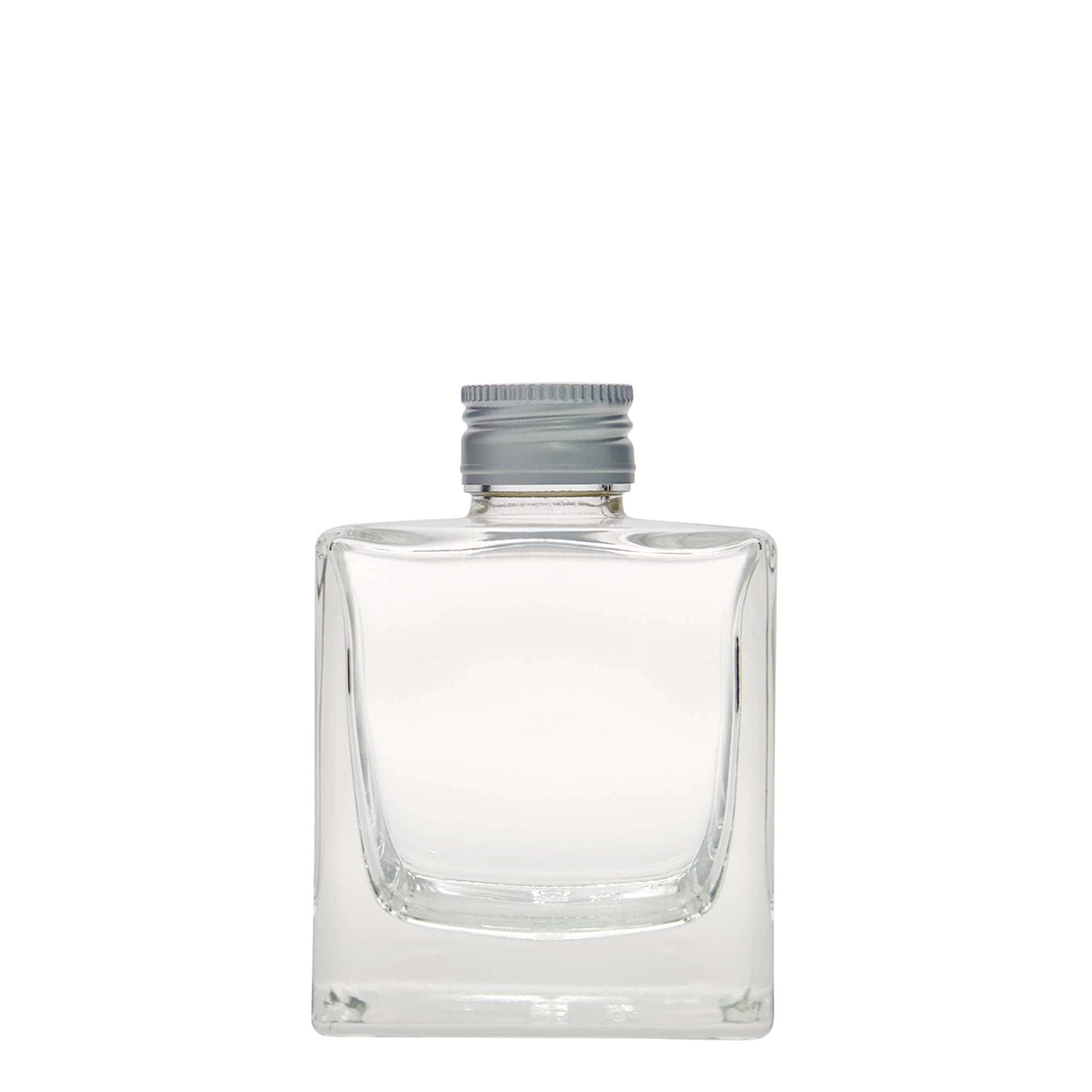 200 ml glasflaske 'Cube', firkantet, åbning: PP 28