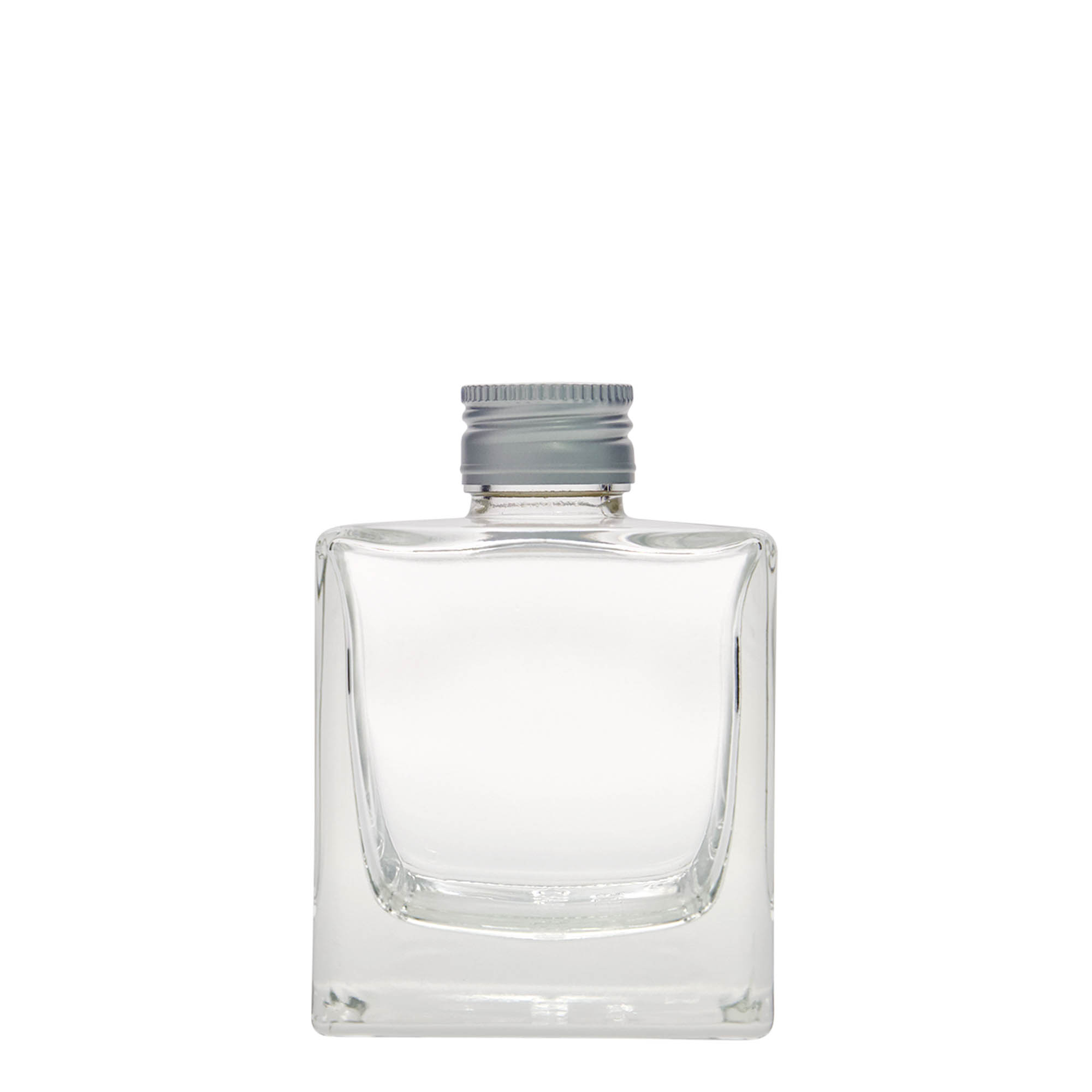 200 ml glasflaske 'Cube', firkantet, åbning: PP 28 200 ml glasflaske 'Cube', firkantet, åbning: PP 28