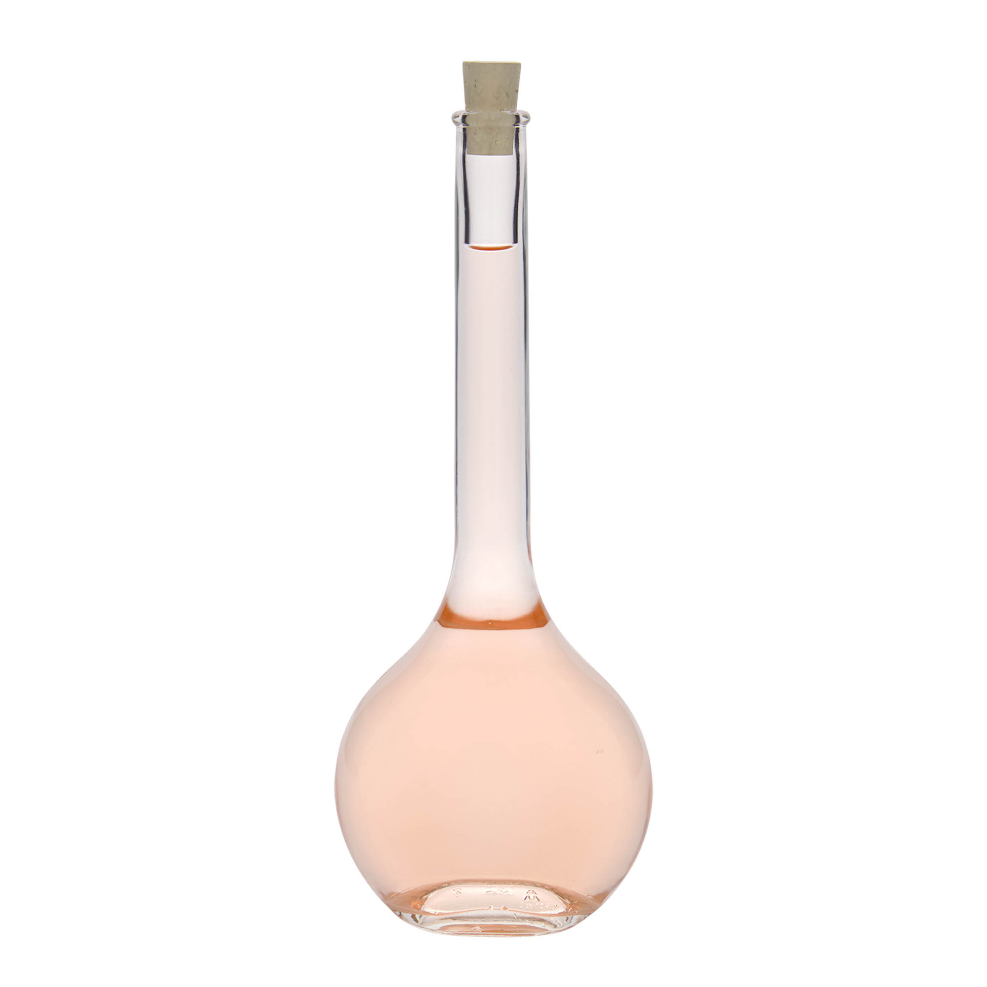 500 ml glasflaske 'Contessa', oval, munding: kork