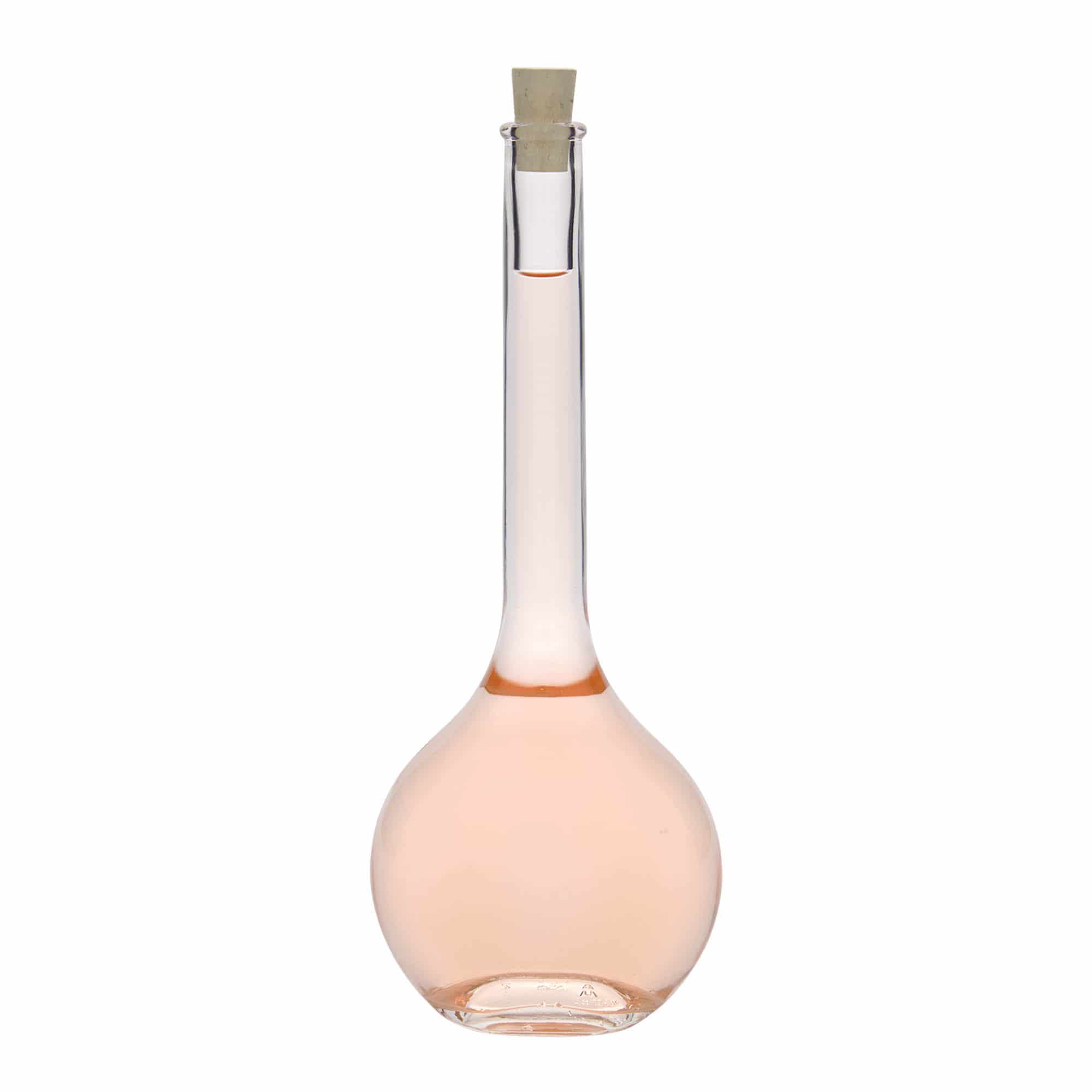 500 ml glasflaske 'Contessa', oval, munding: kork