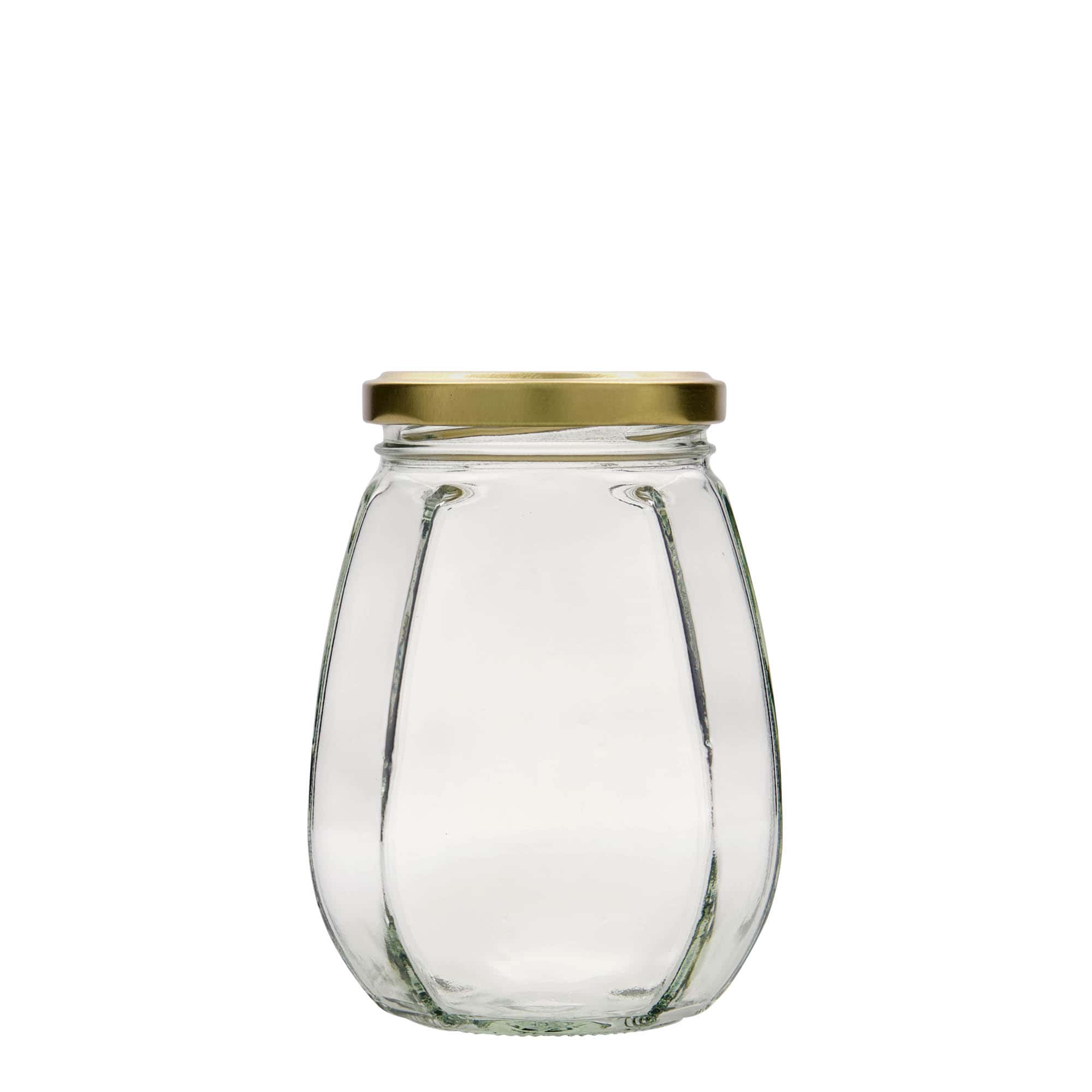 385 ml smykkeglas, sekskantet, åbning: Twist-off (TO 63)