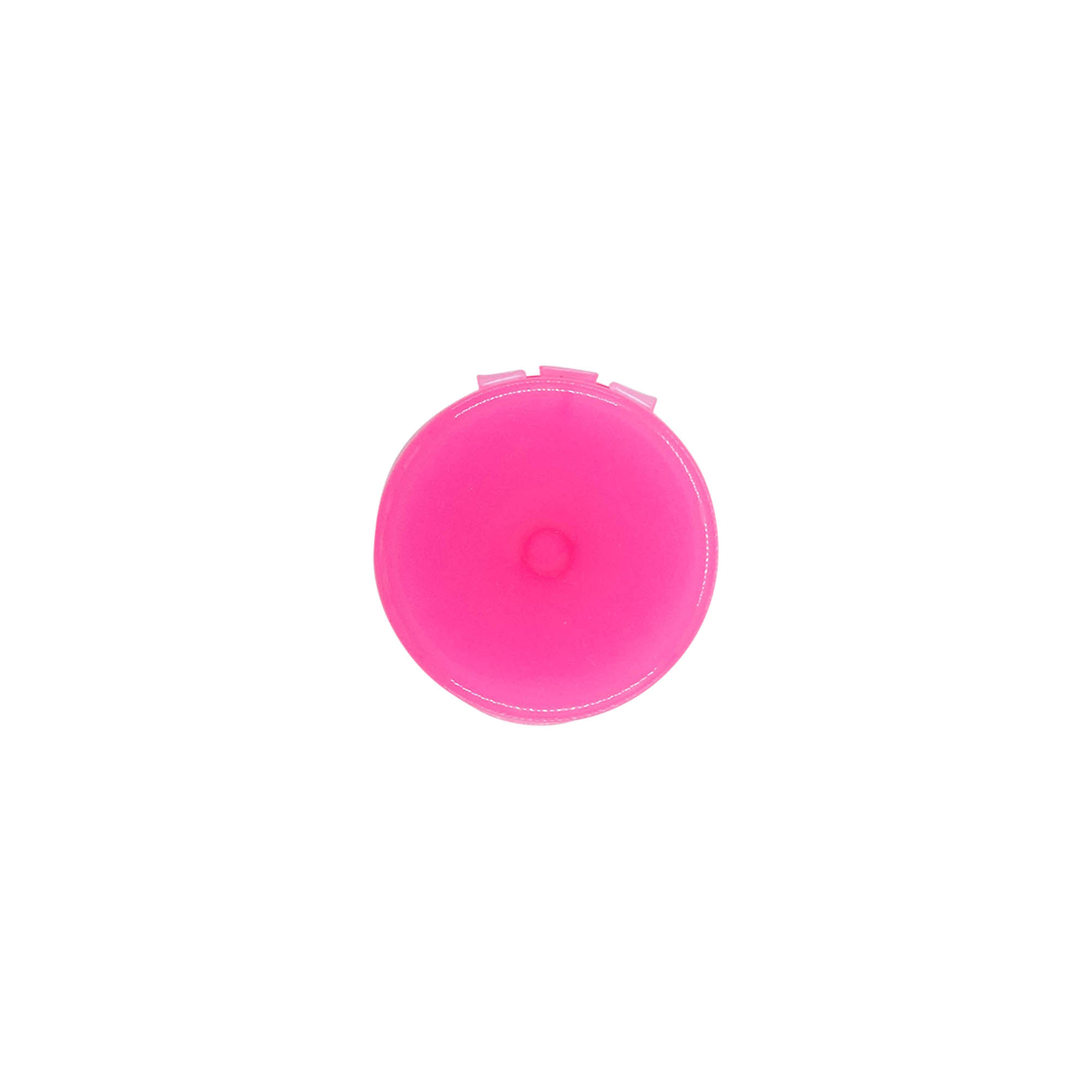 Skruelåg med klaphængsel, PP-plast, pink, til åbning: 24/410