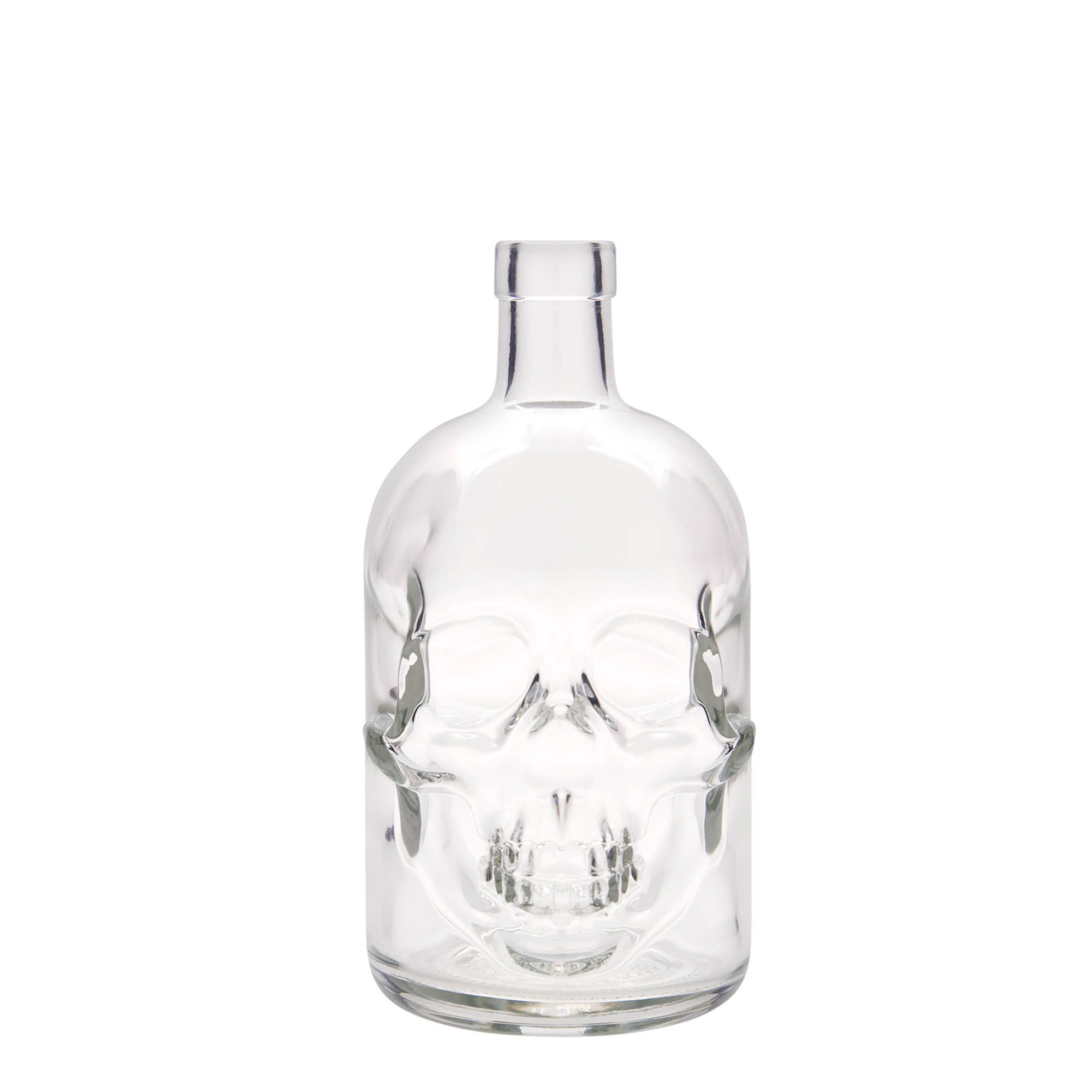 700 ml glasflaske »Dødningehoved«, åbning: kork