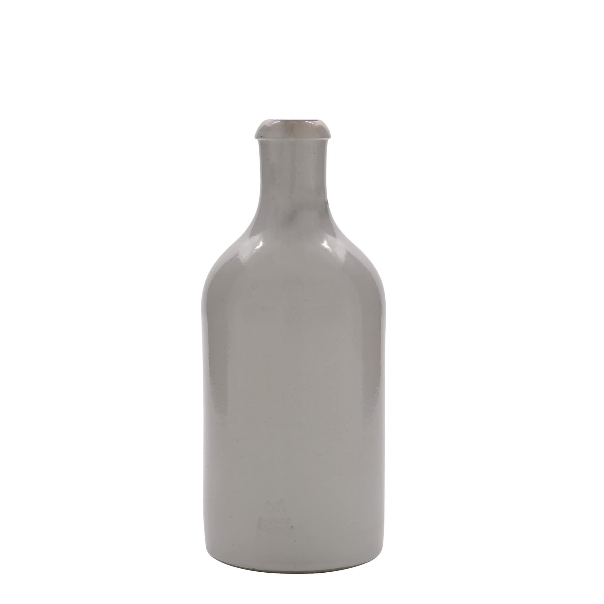 500 ml tonkrukke, stentøj, hvid, åbning: klemme lukning