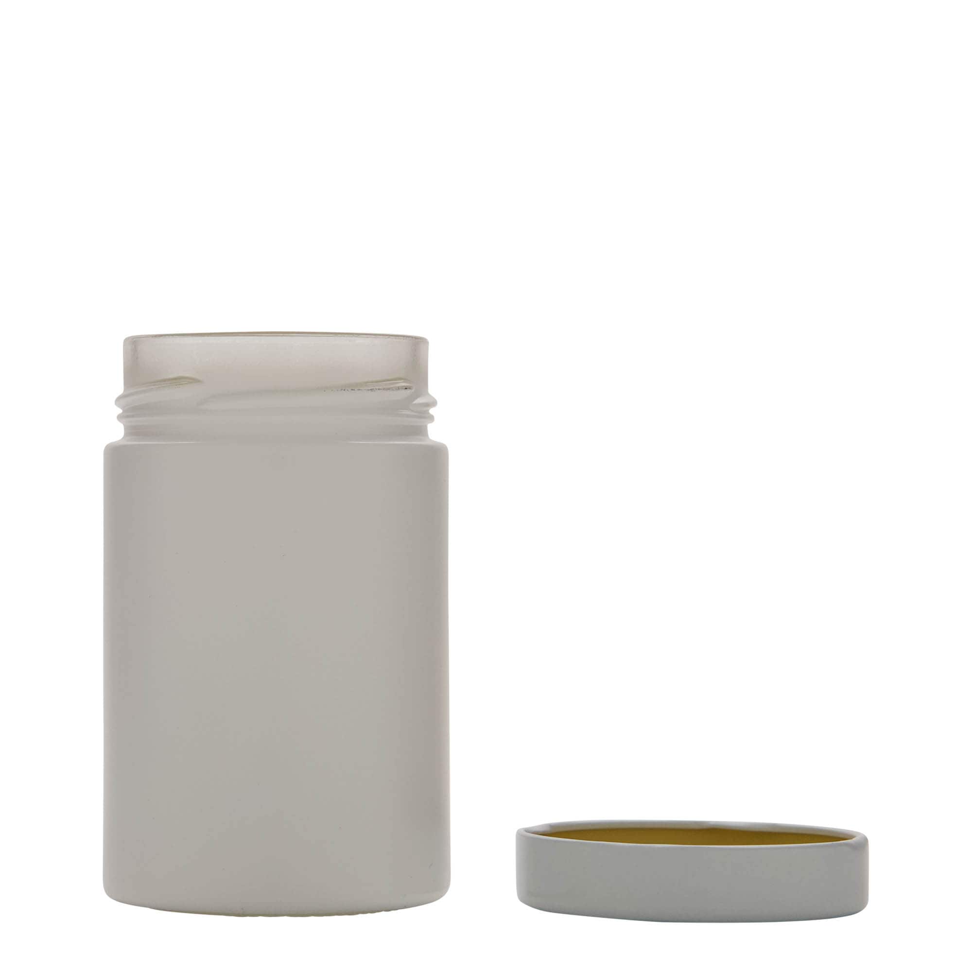 327 ml rundt glas 'Aurora', hvid, åbning: Deep-Twist-Off (DTO 66)