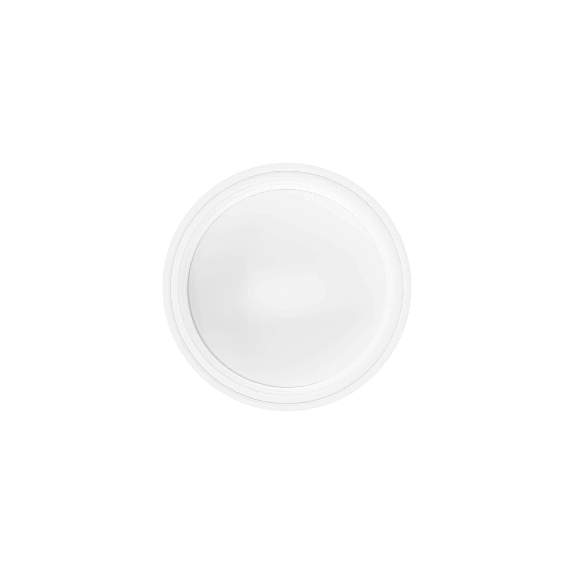 Skruelåg 50 ml, SAN-plast, hvid Skruelåg 50 ml, SAN-plast, hvid