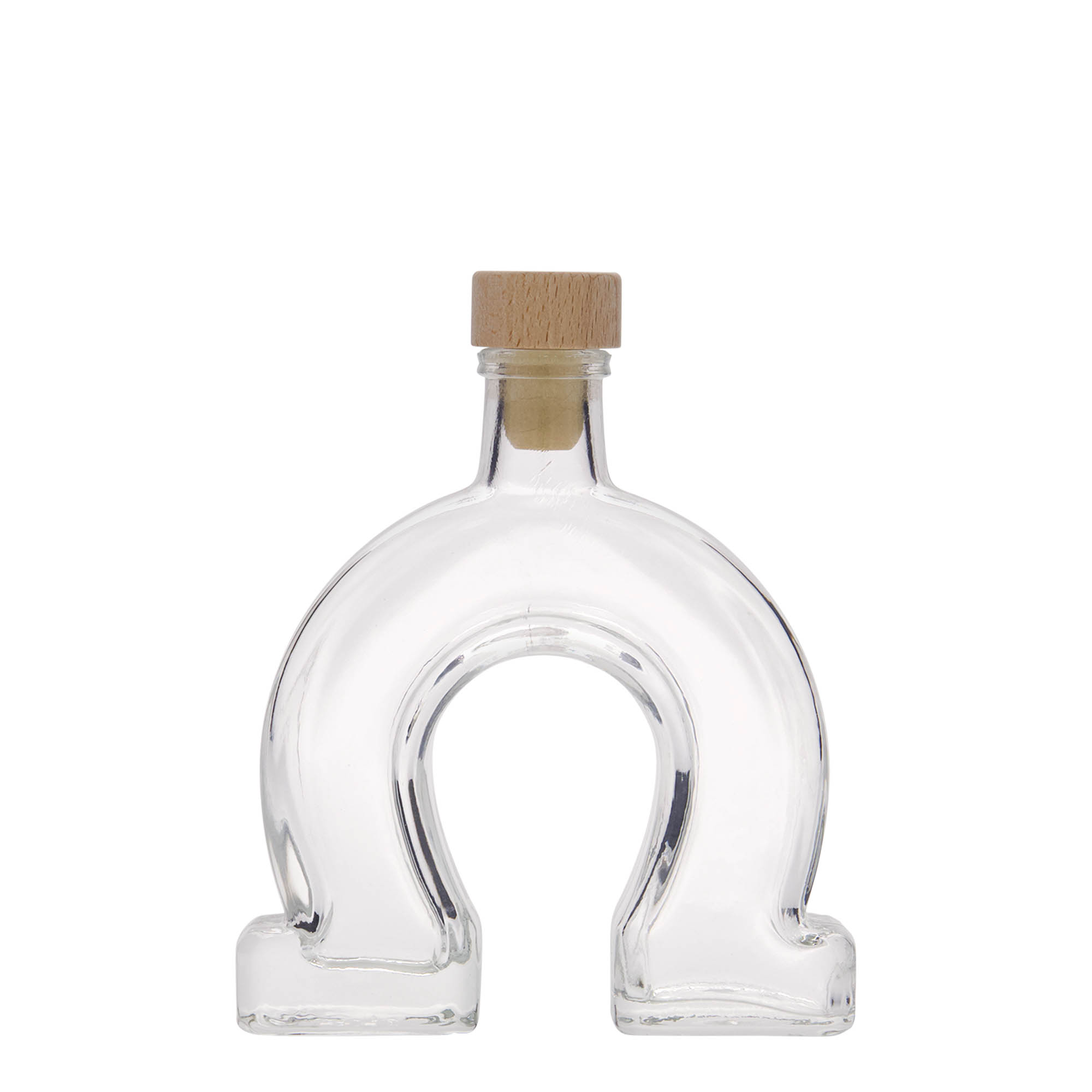 100 ml glasflaske 'Hestesko', åbning: Kork 100 ml glasflaske 'Hestesko', åbning: Kork