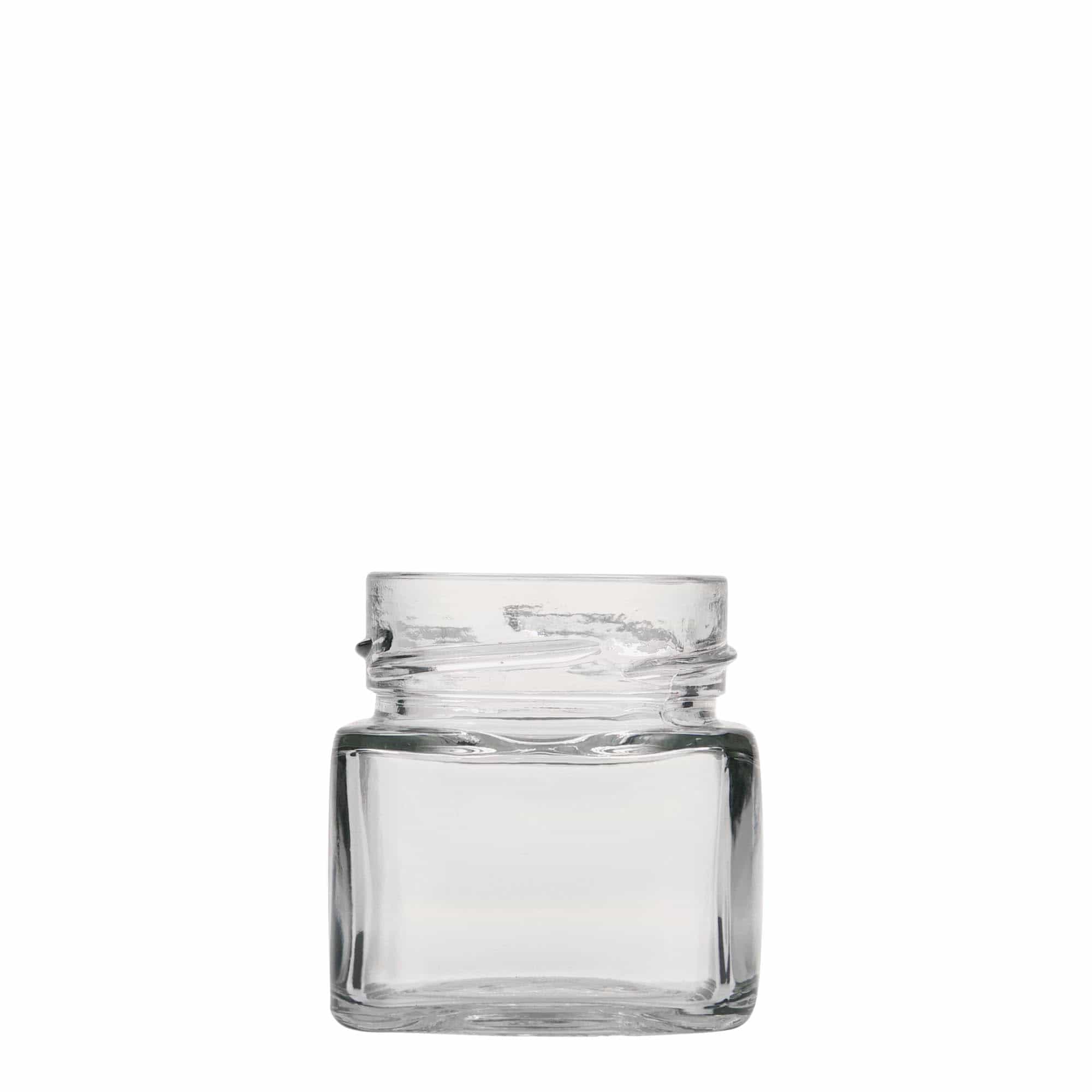 106 ml firkantet glas 'Ikarus', åbning: Deep-Twist-Off (DTO 58)