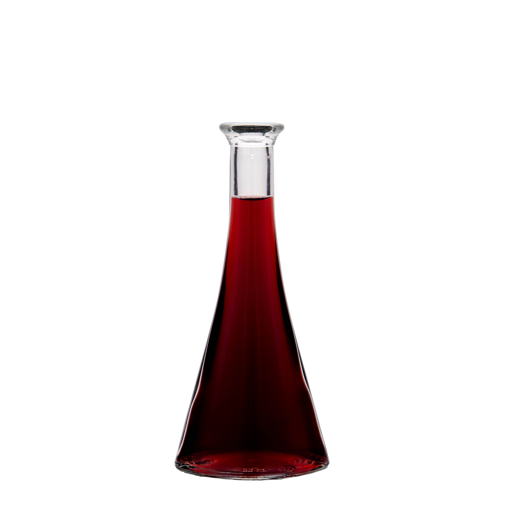 100 ml glasflaske 'Veronica', halvrund, åbning: kork