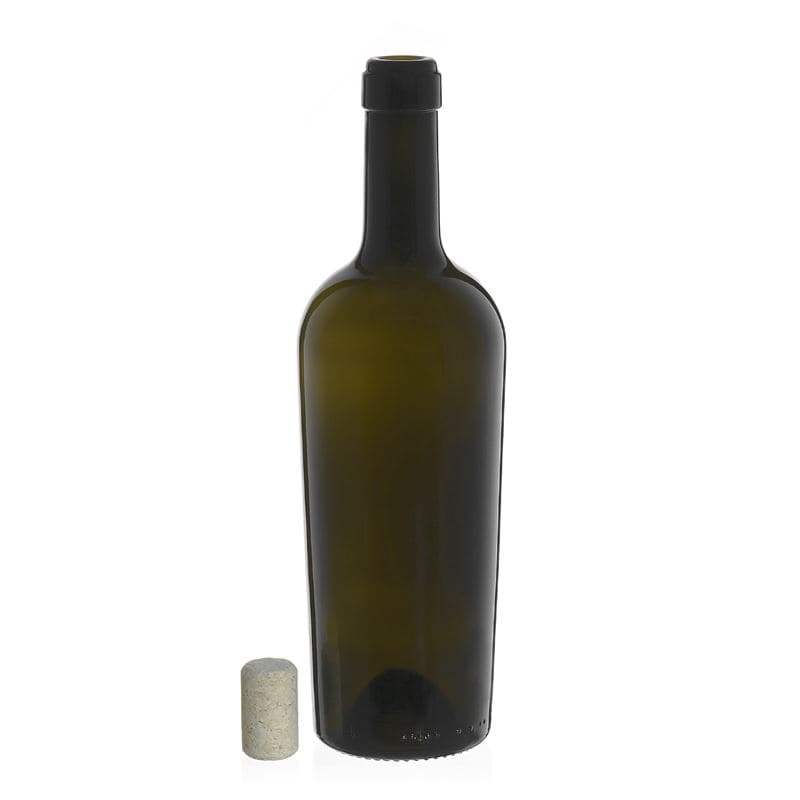 750 ml vinflaske 'Imperiale', antikgrøn, åbning: kork