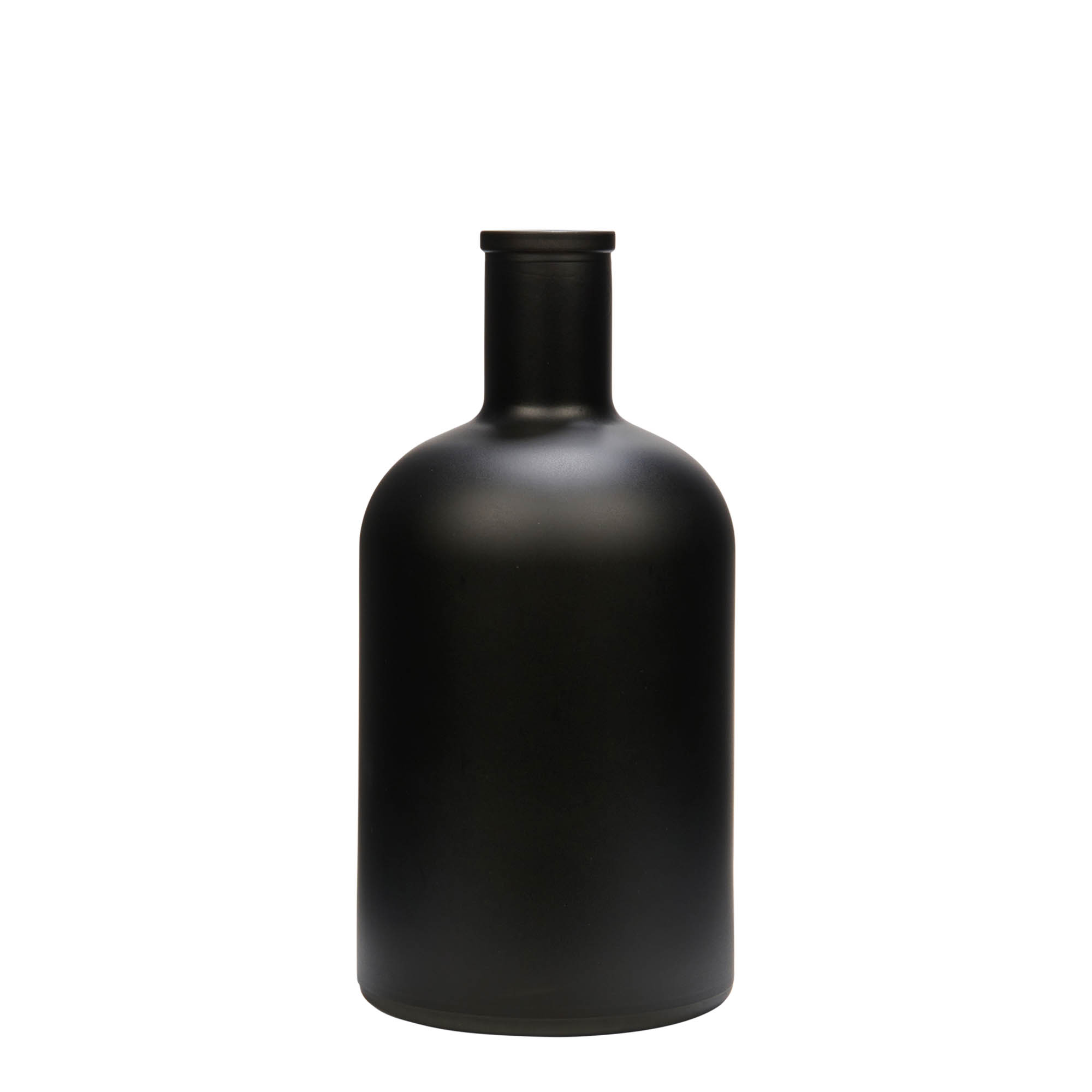 700 ml glasflaske 'Gerardino', sort, munding: kork