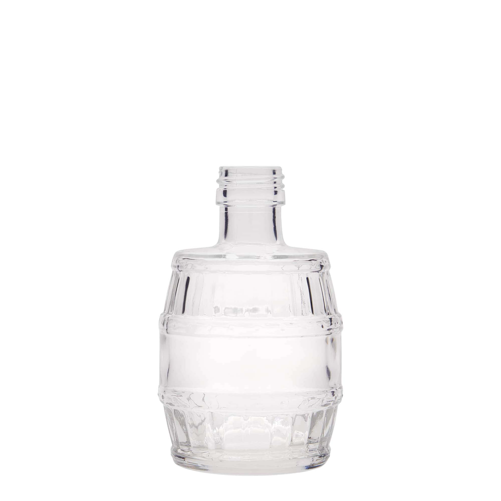 200 ml glasflaske 'Tønde', åbning: PP 28