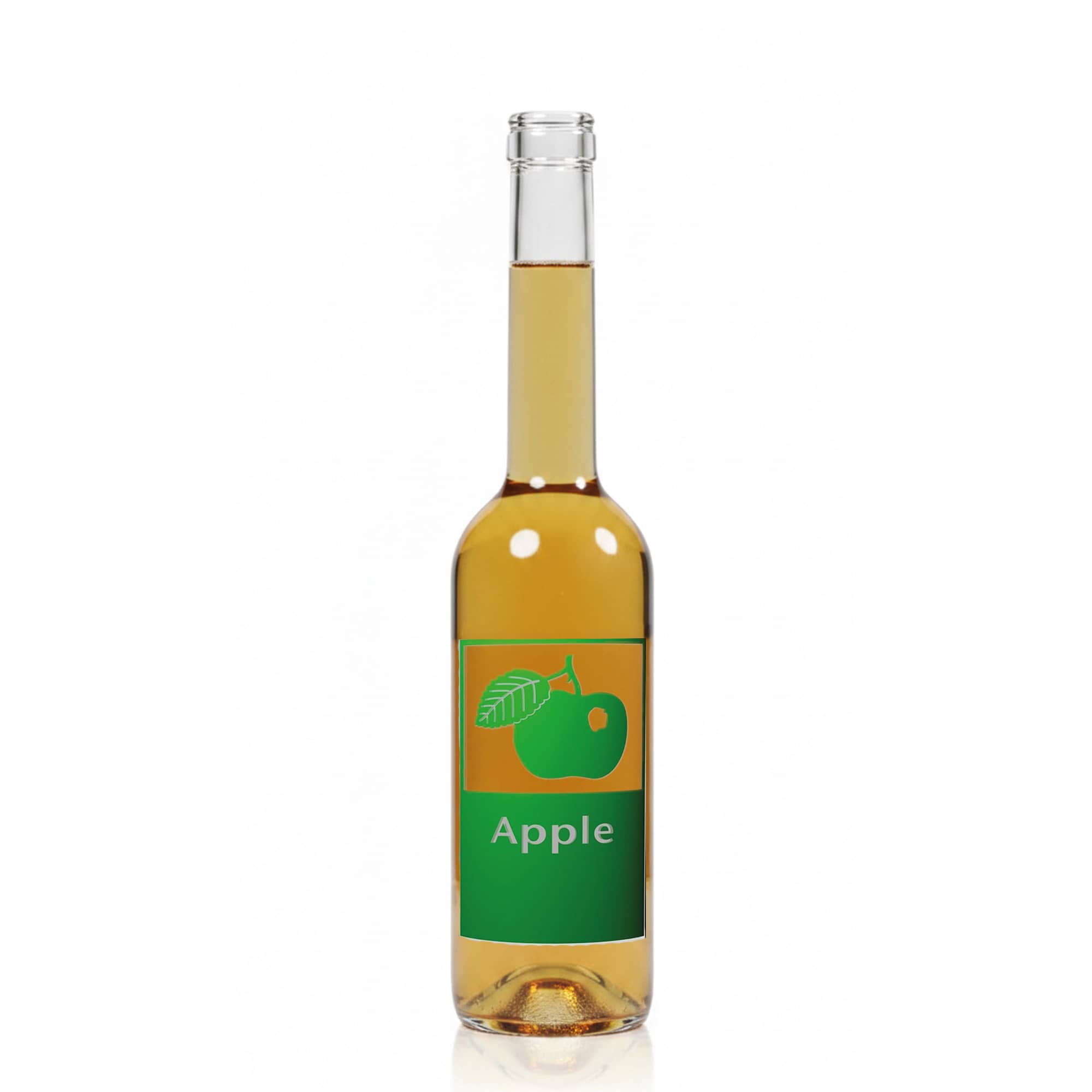 500 ml glasflaske »Opera«, motiv: Æble, åbning: Kork
