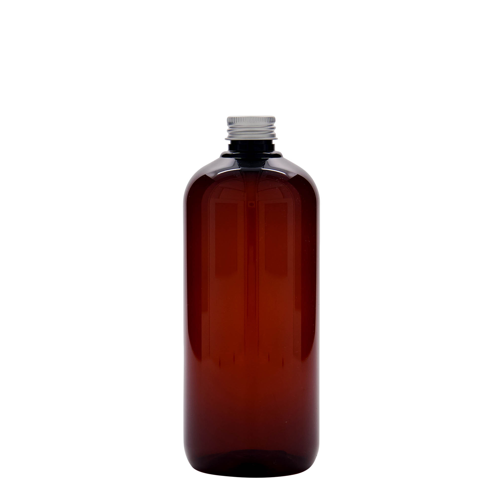 500 ml genbrugsplastflaske 'Victor's Best', PCR, brun, åbning: 24/410