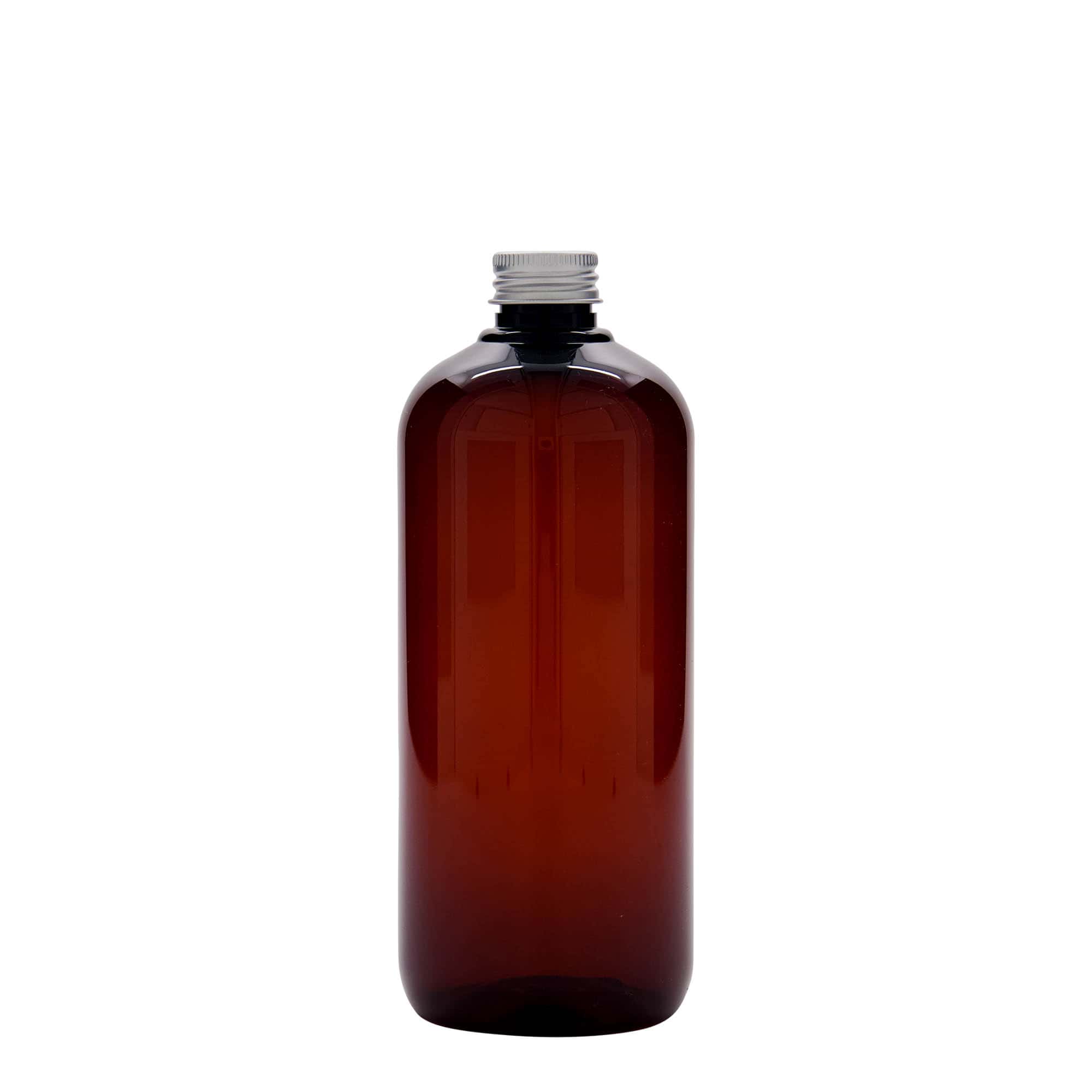 500 ml genbrugsplastflaske 'Victor's Best', PCR, brun, åbning: 24/410
