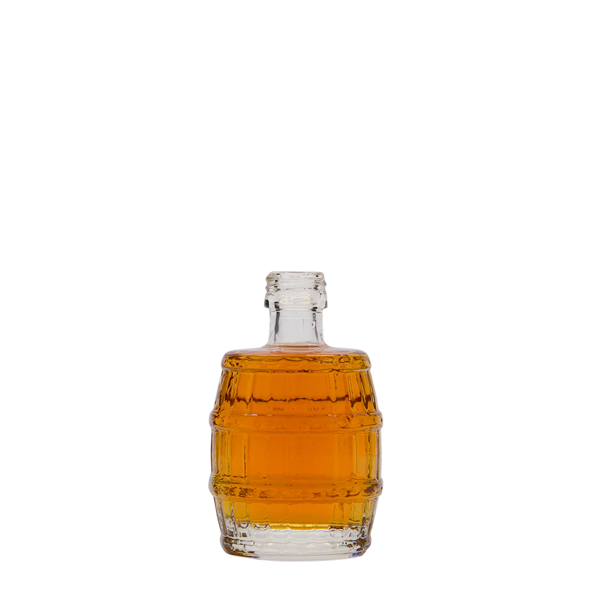 50 ml glasflaske 'Tønde', åbning: PP 18
