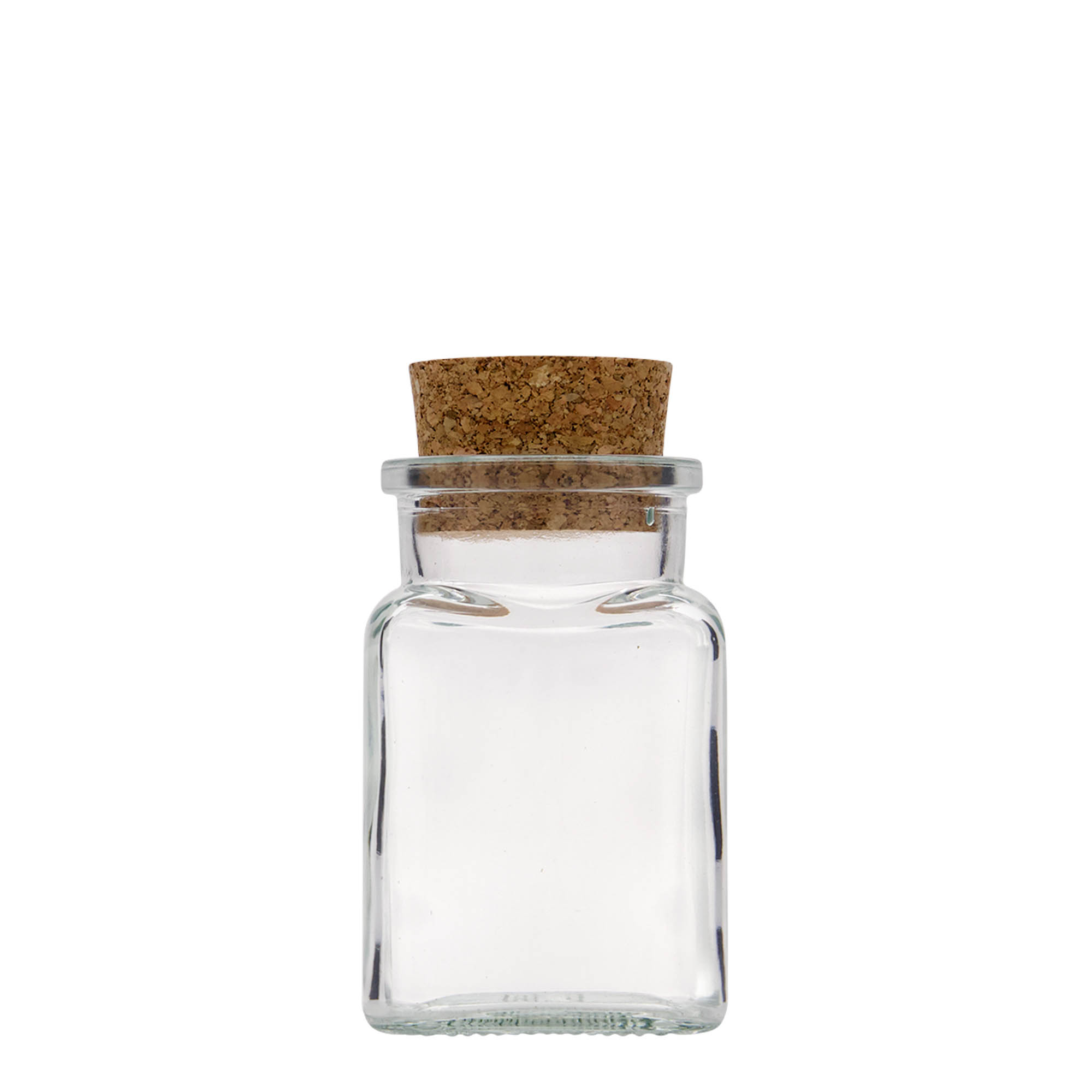 150 ml korkglas, firkantet, åbning: kork
