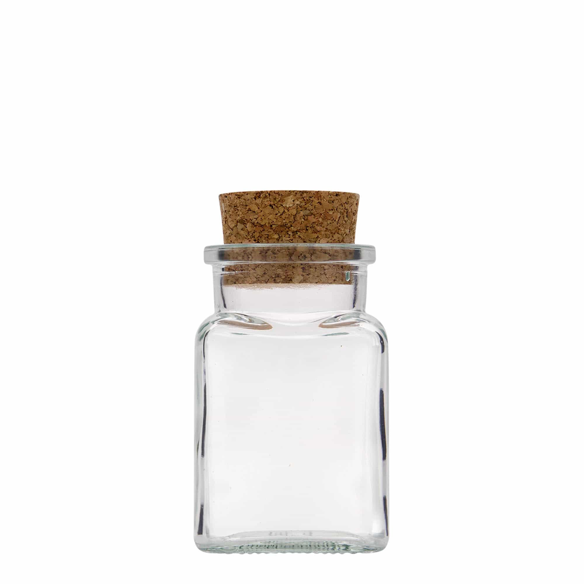 150 ml korkglas, firkantet, åbning: kork