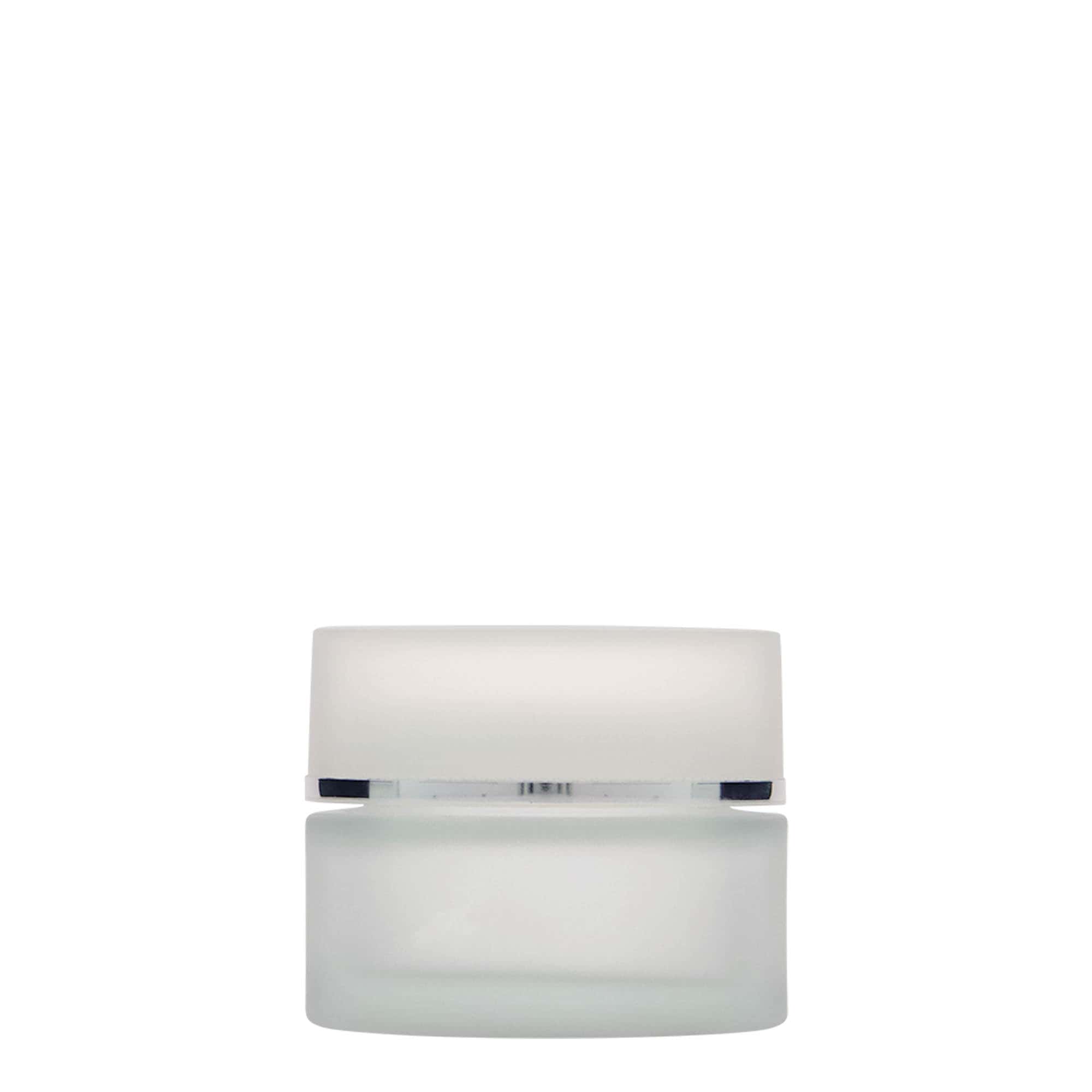 50 ml krukke 'Platin Edition', glas, frostet, åbning: skruelåg