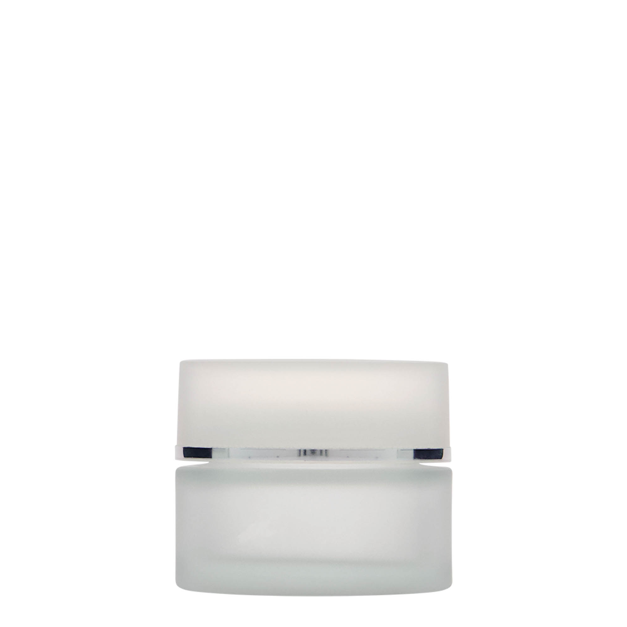 50 ml krukke 'Platin Edition', glas, frostet, åbning: skruelåg