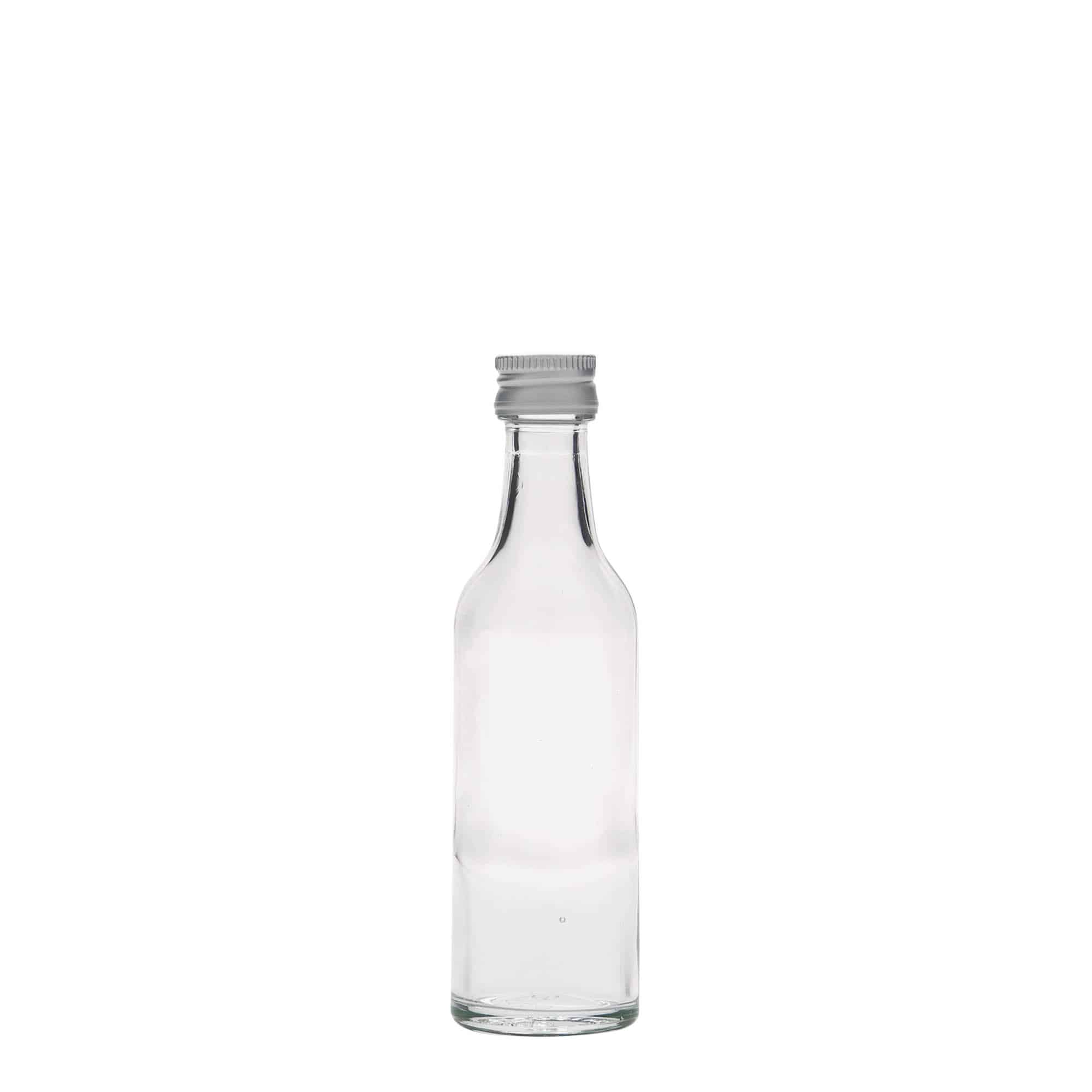 50 ml glasflaske, lige hals, åbning: PP 18