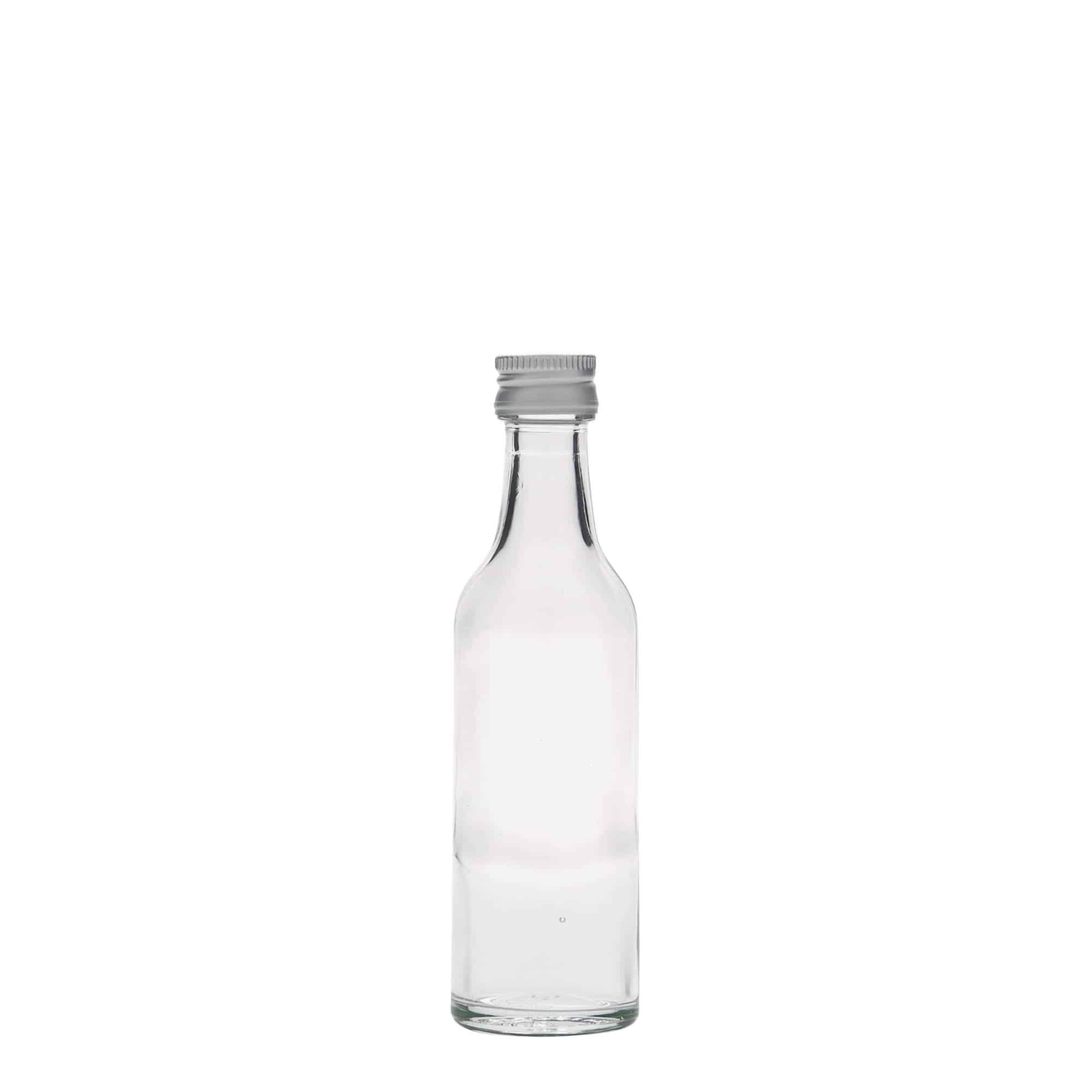 50 ml glasflaske med lige hals, åbning: PP 18